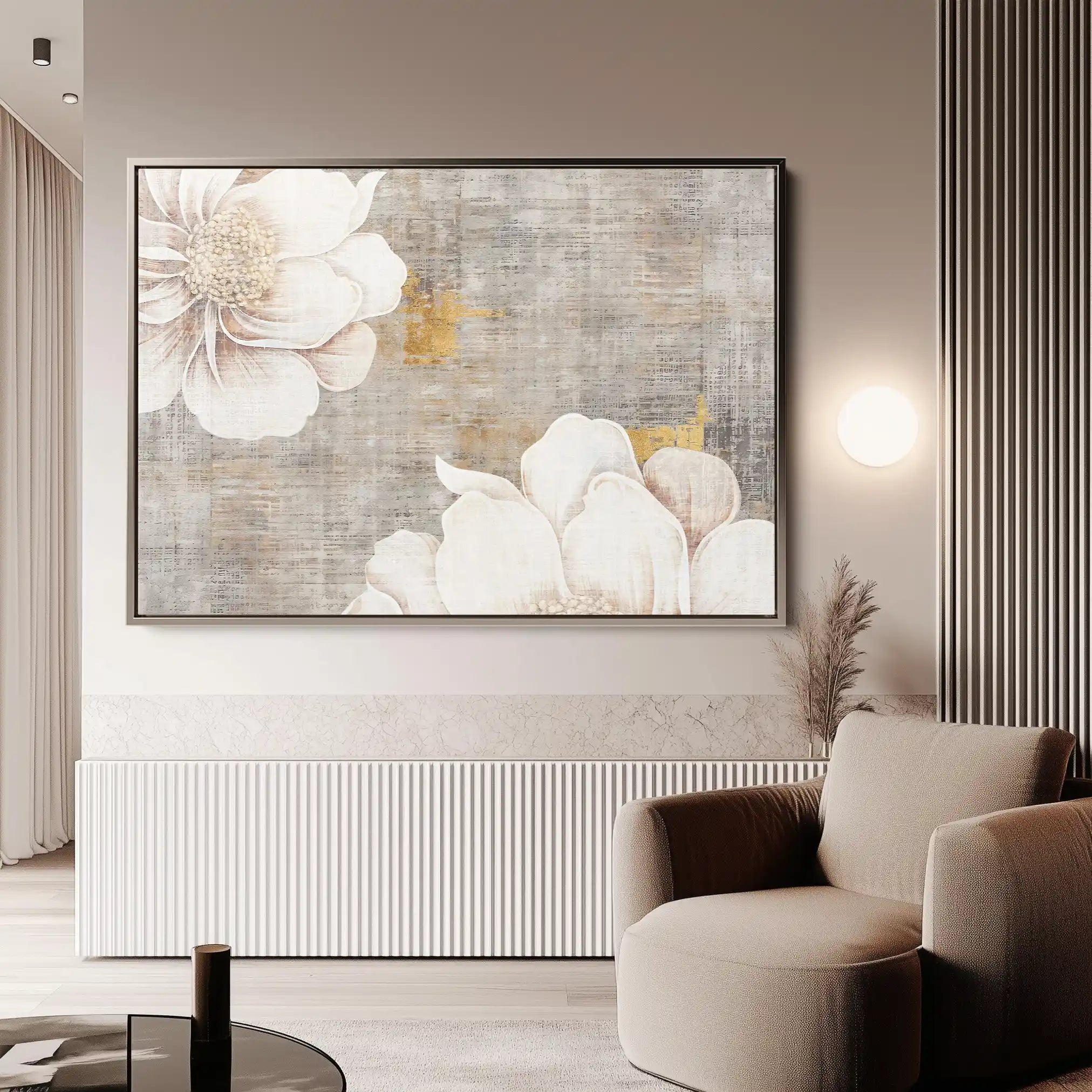 Floral Canvas Wall Art WAD347-F 90 x 60 cm / Stretched on hidden frame