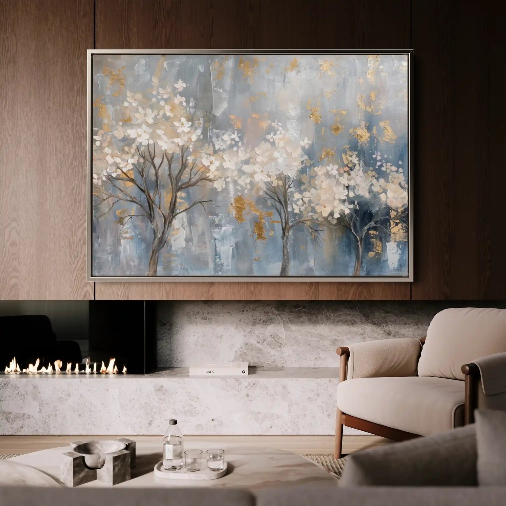 Floral Canvas Wall Art WAD349-F 90 x 60 cm / Stretched on hidden frame