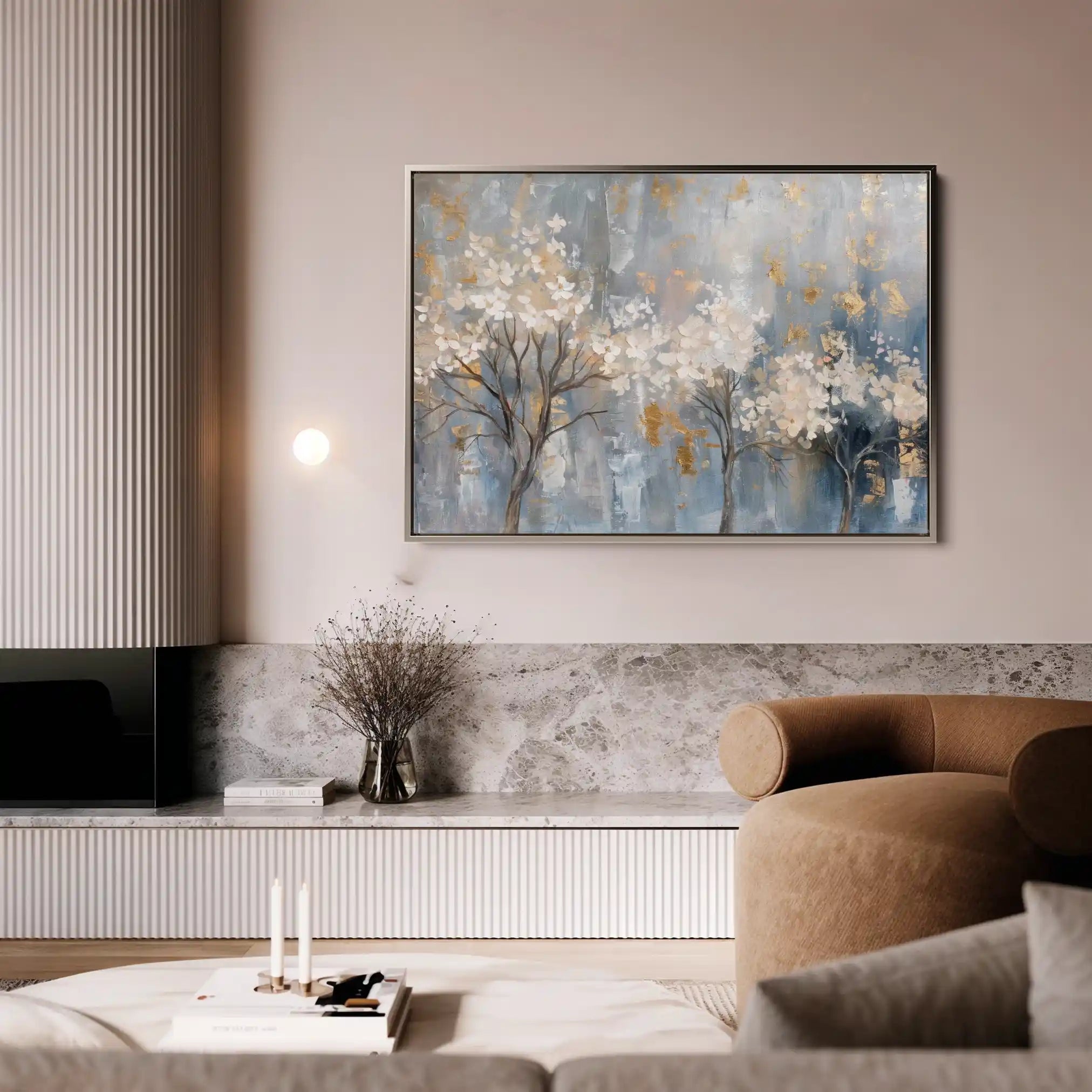 Floral Canvas Wall Art WAD349-F 90 x 60 cm / Stretched on hidden frame