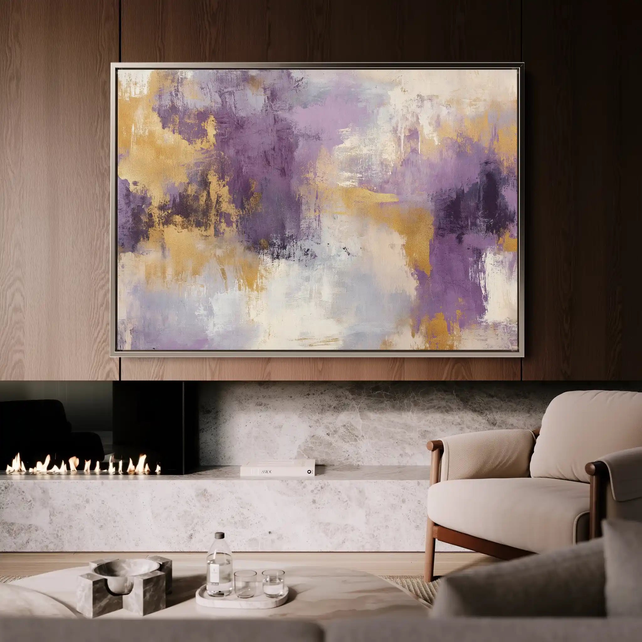 Abstract Canvas Wall Art WAD355-A 90 x 60 cm / Stretched on hidden frame