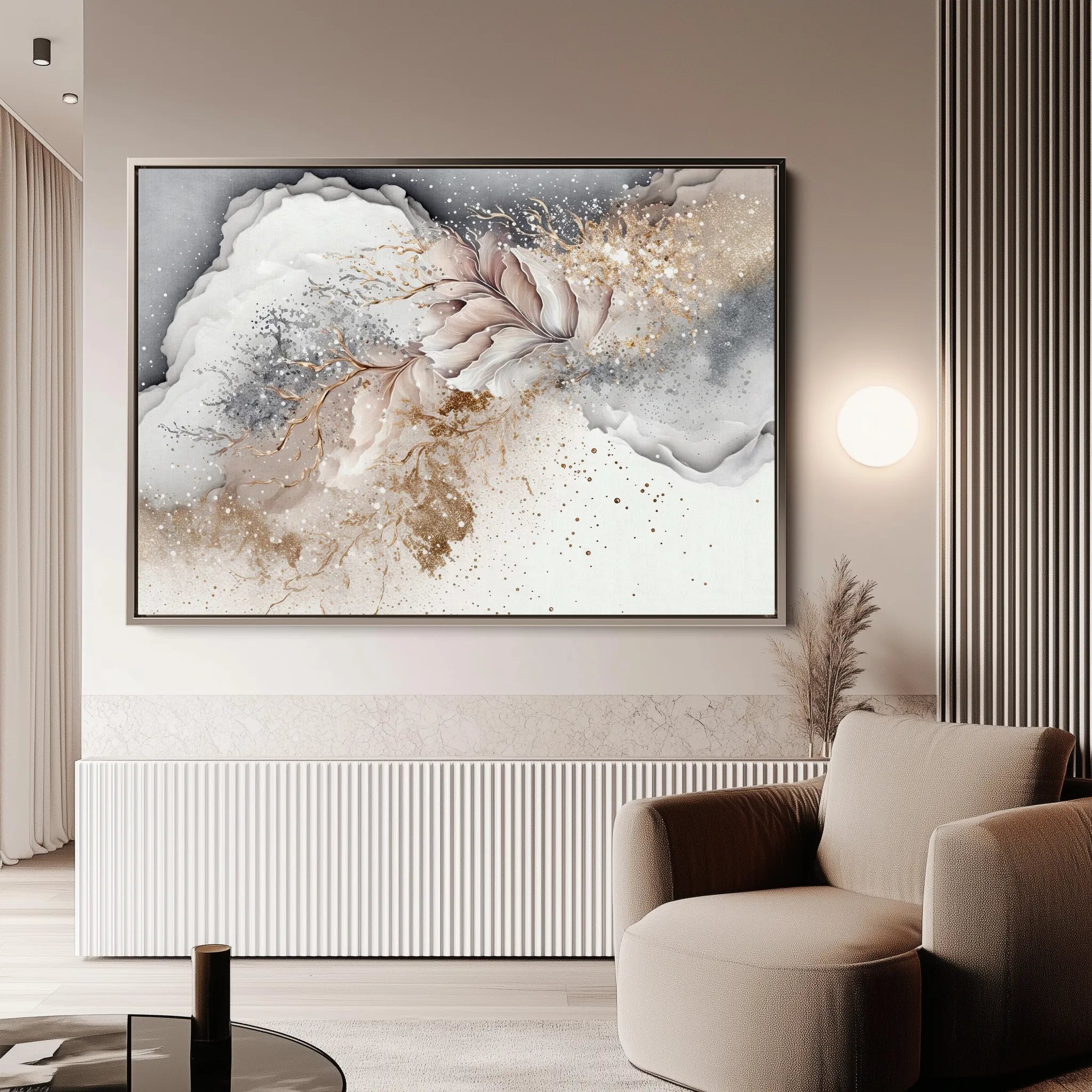 Floral Canvas Wall Art WAD355-F 90 x 60 cm / Stretched on hidden frame