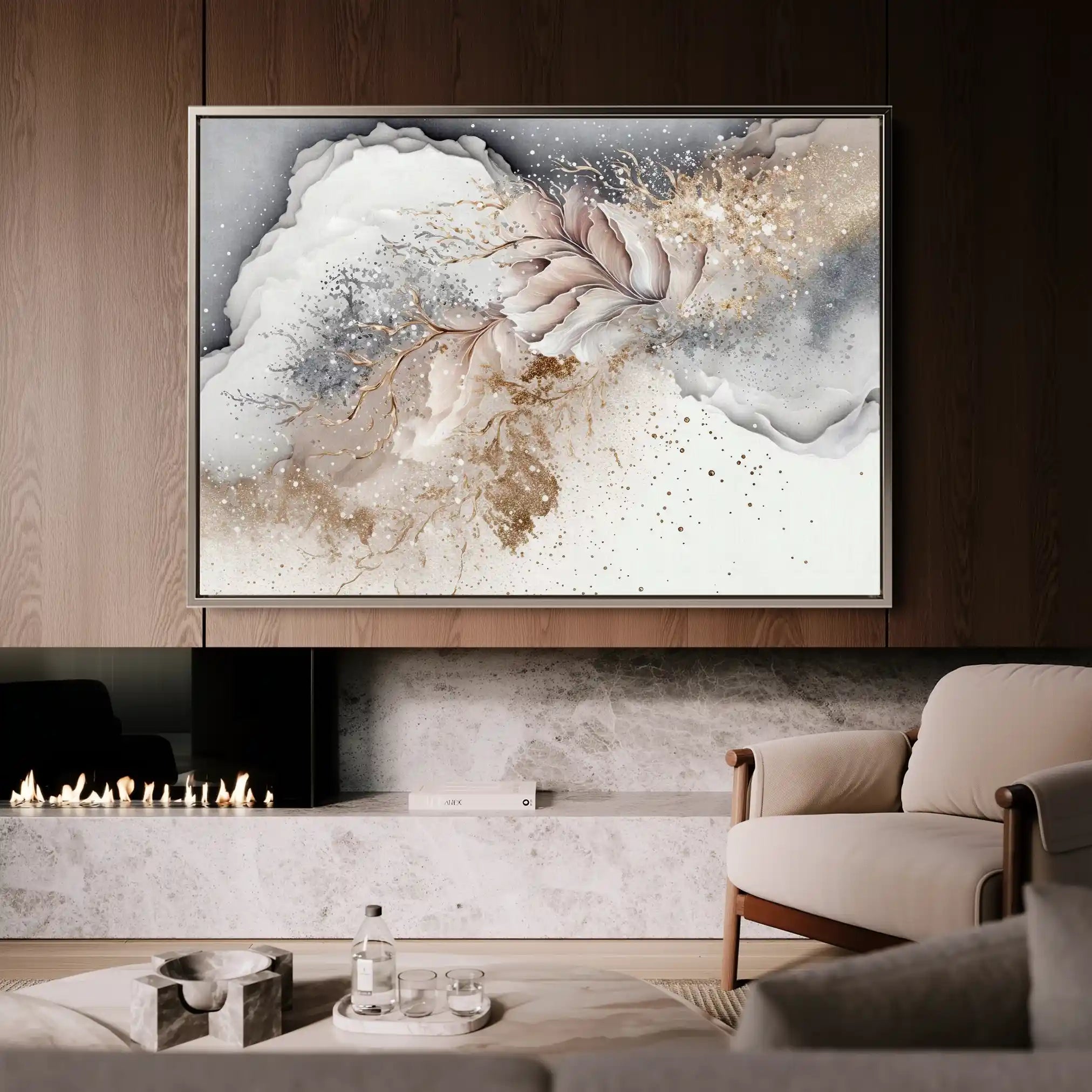 Floral Canvas Wall Art WAD355-F 90 x 60 cm / Stretched on hidden frame