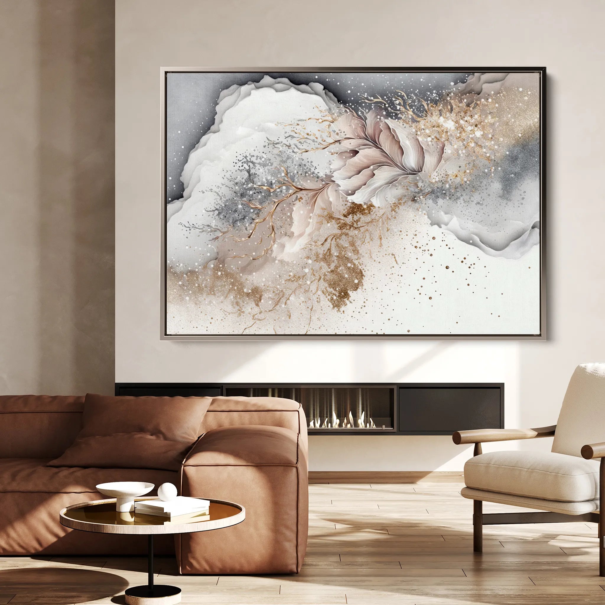 Floral Canvas Wall Art WAD355-F 90 x 60 cm / Stretched on hidden frame