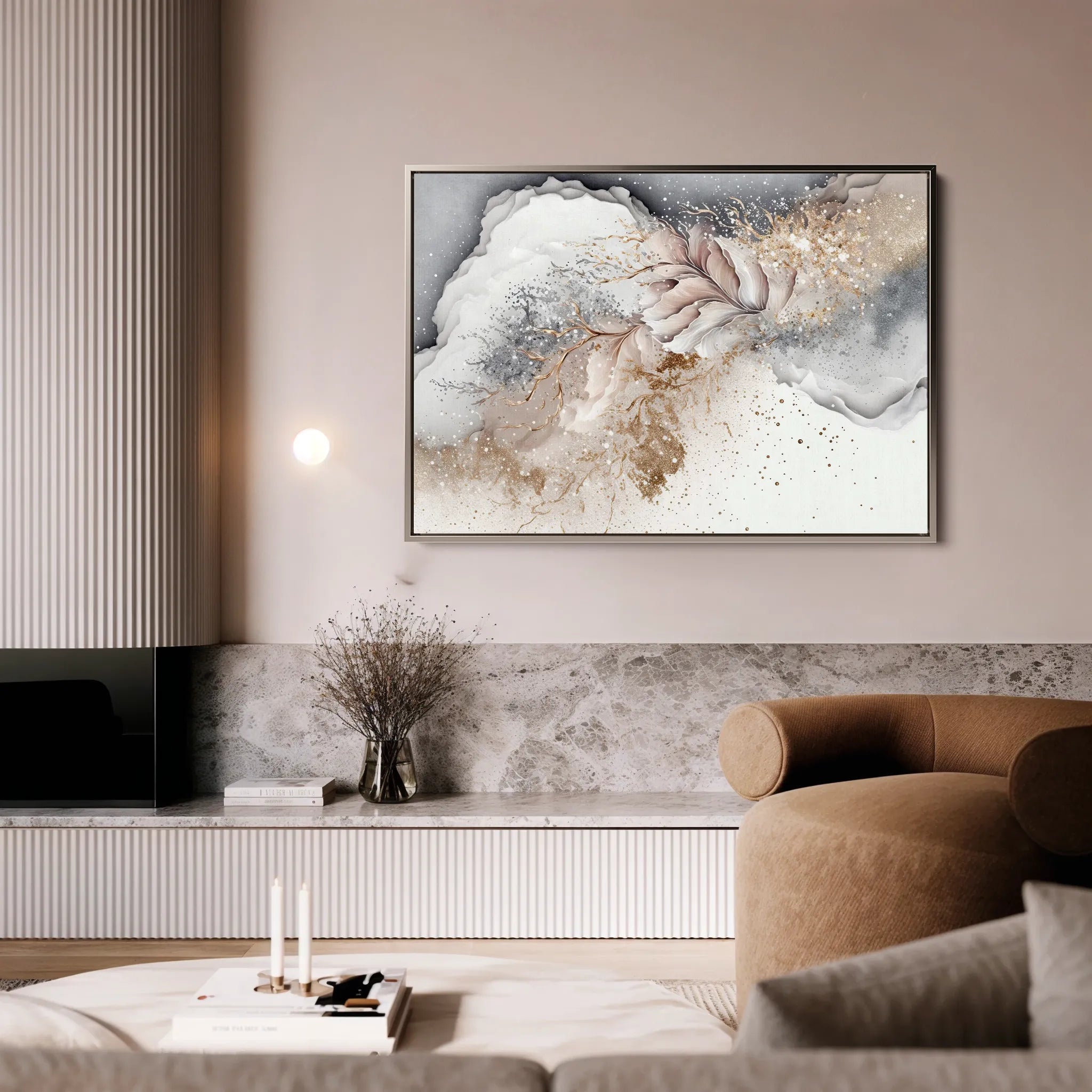 Floral Canvas Wall Art WAD355-F 90 x 60 cm / Stretched on hidden frame
