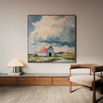 Landscape 356 Canvas Art 80 x 80 cm / Stretched on hidden frame