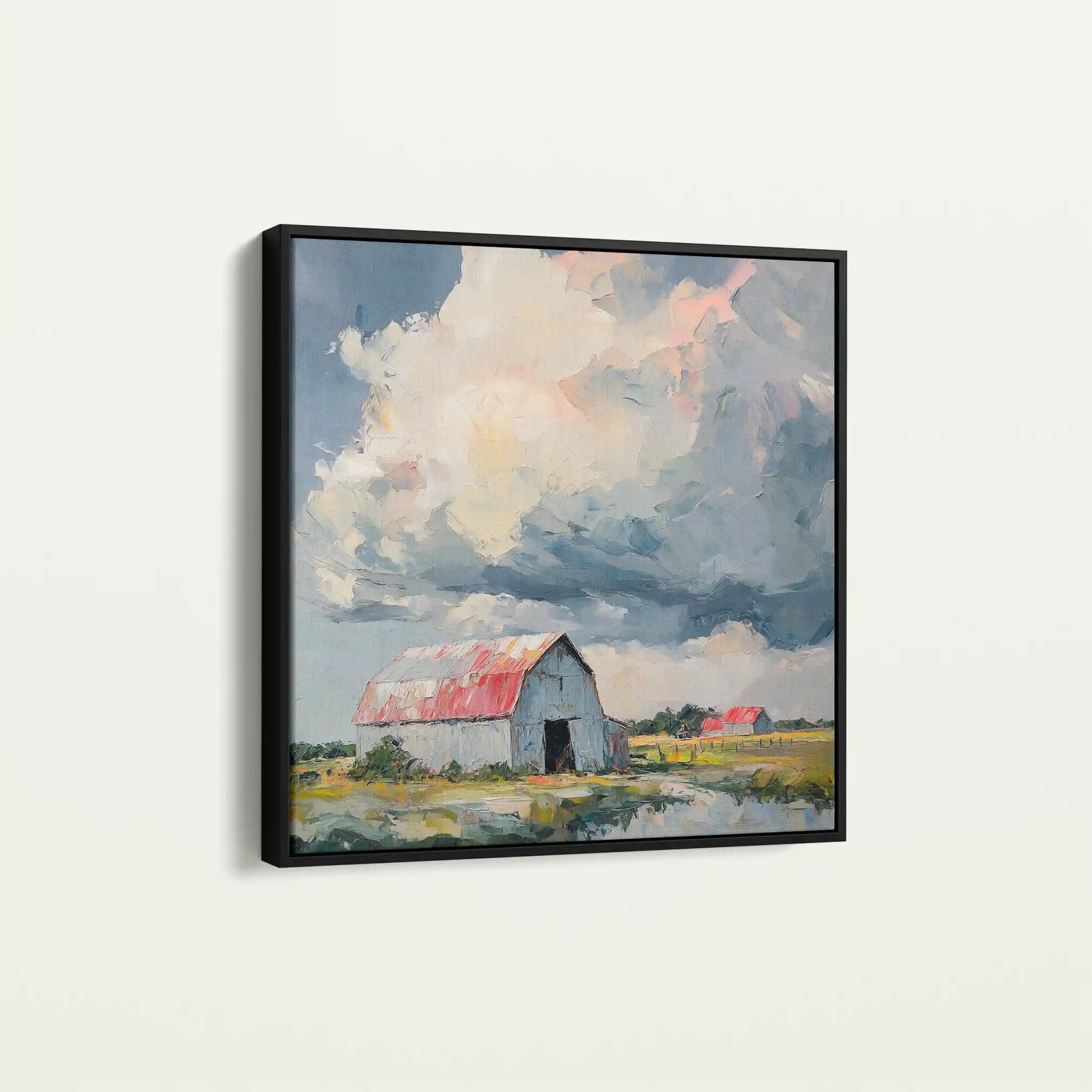 Landscape 356 Canvas Art 80 x 80 cm / Stretched on hidden frame