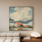 Landscape 357 Canvas Art 80 x 80 cm / Stretched on hidden frame
