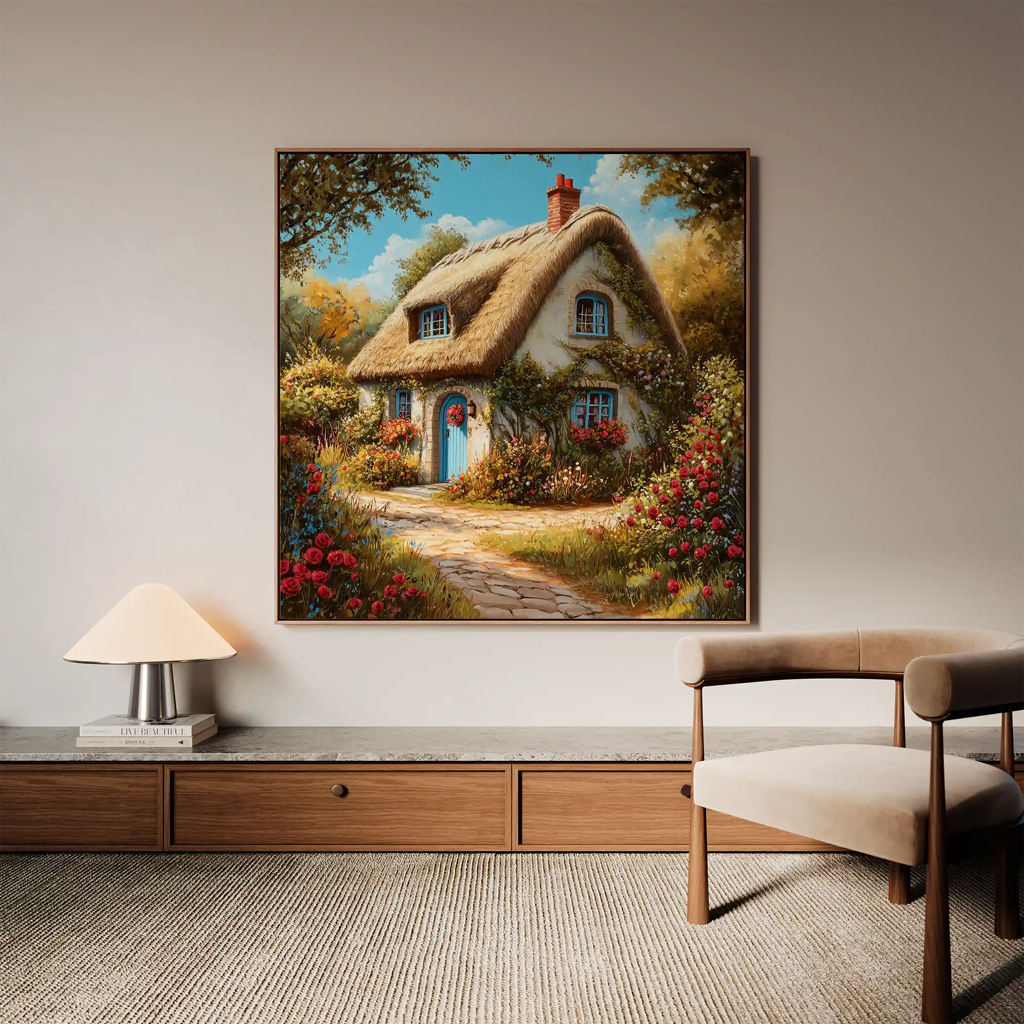 Landscape 359 Canvas Art 80 x 80 cm / Stretched on hidden frame