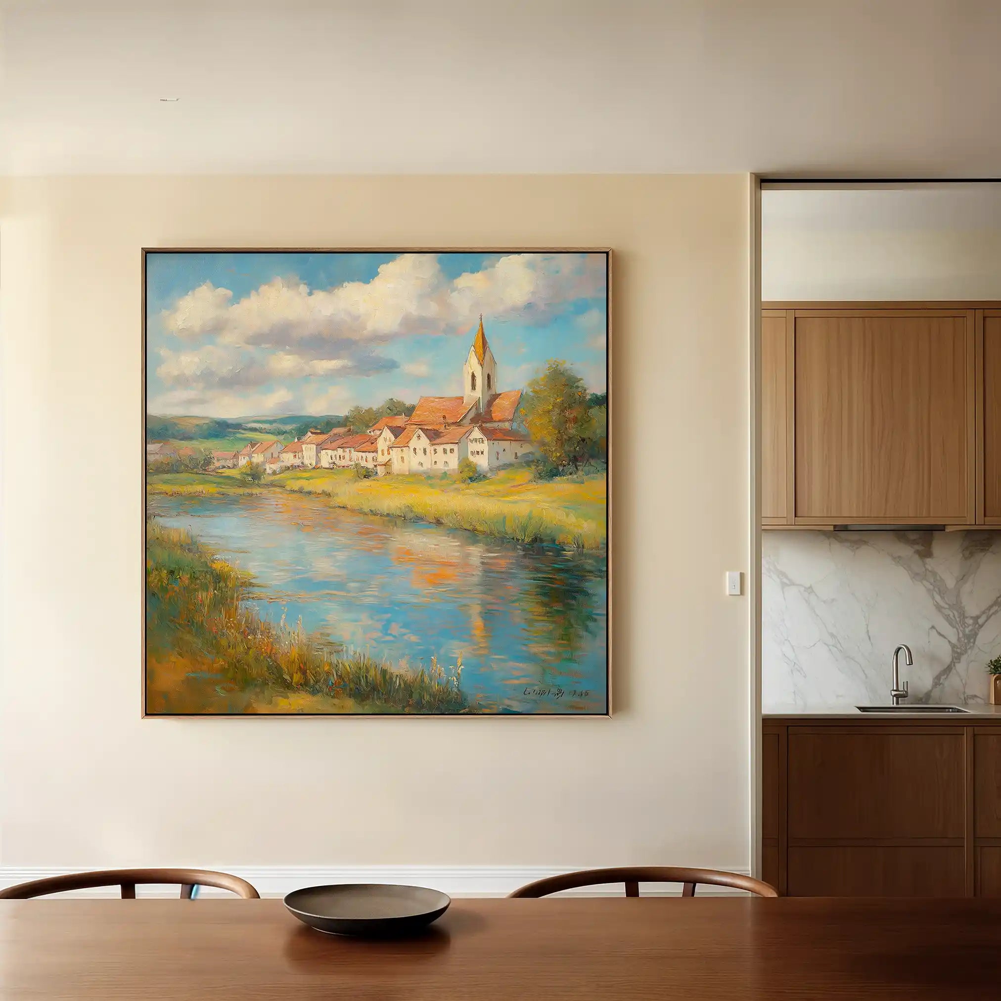 Landscape 360 Canvas Art 80 x 80 cm / Stretched on hidden frame