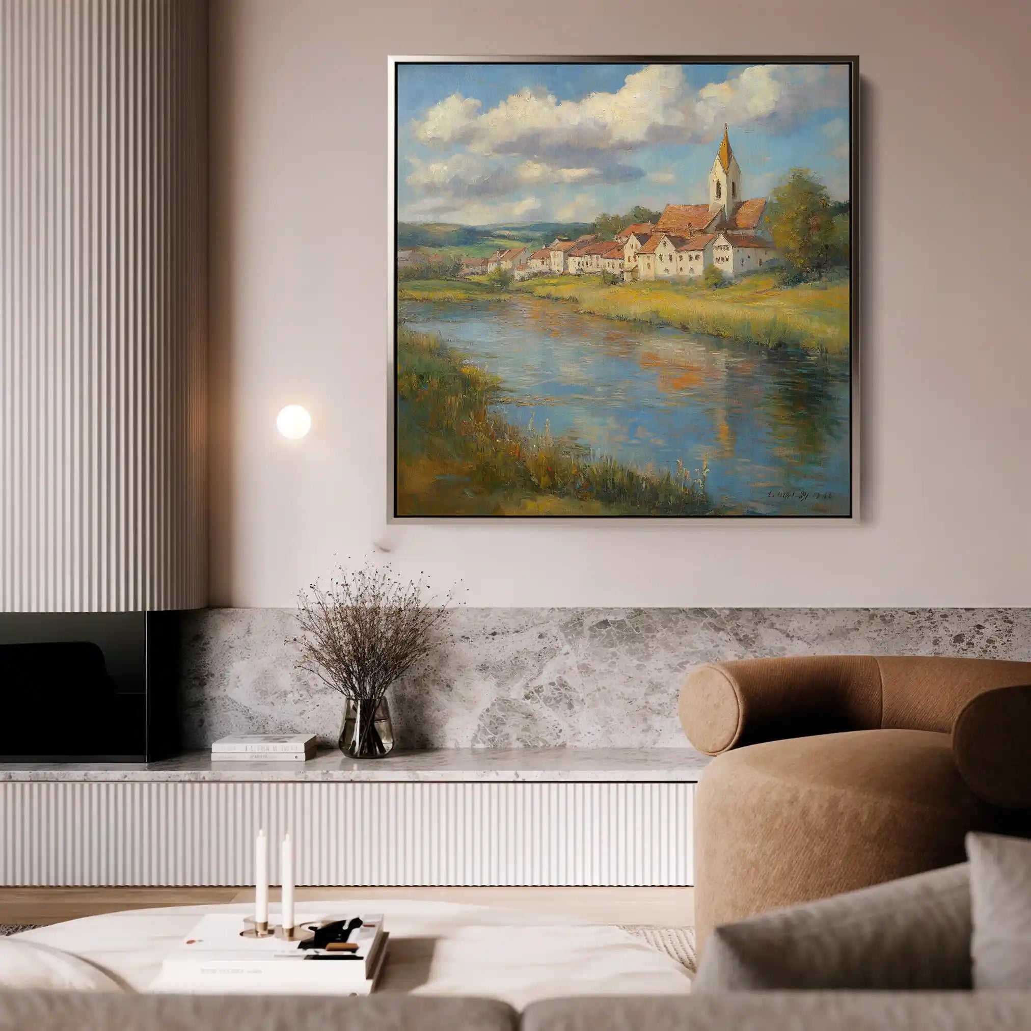 Landscape 360 Canvas Art 80 x 80 cm / Stretched on hidden frame