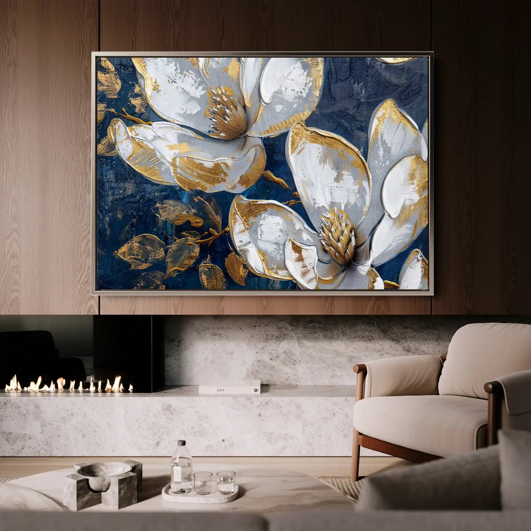 Floral Canvas Wall Art WAD361-F 90 x 60 cm / Stretched on hidden frame