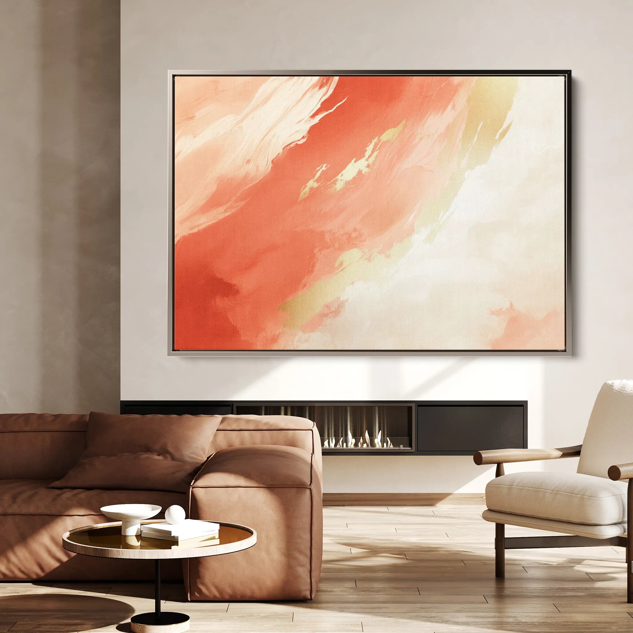 Abstract Canvas Wall Art WAD362-A 90 x 60 cm / Stretched on hidden frame