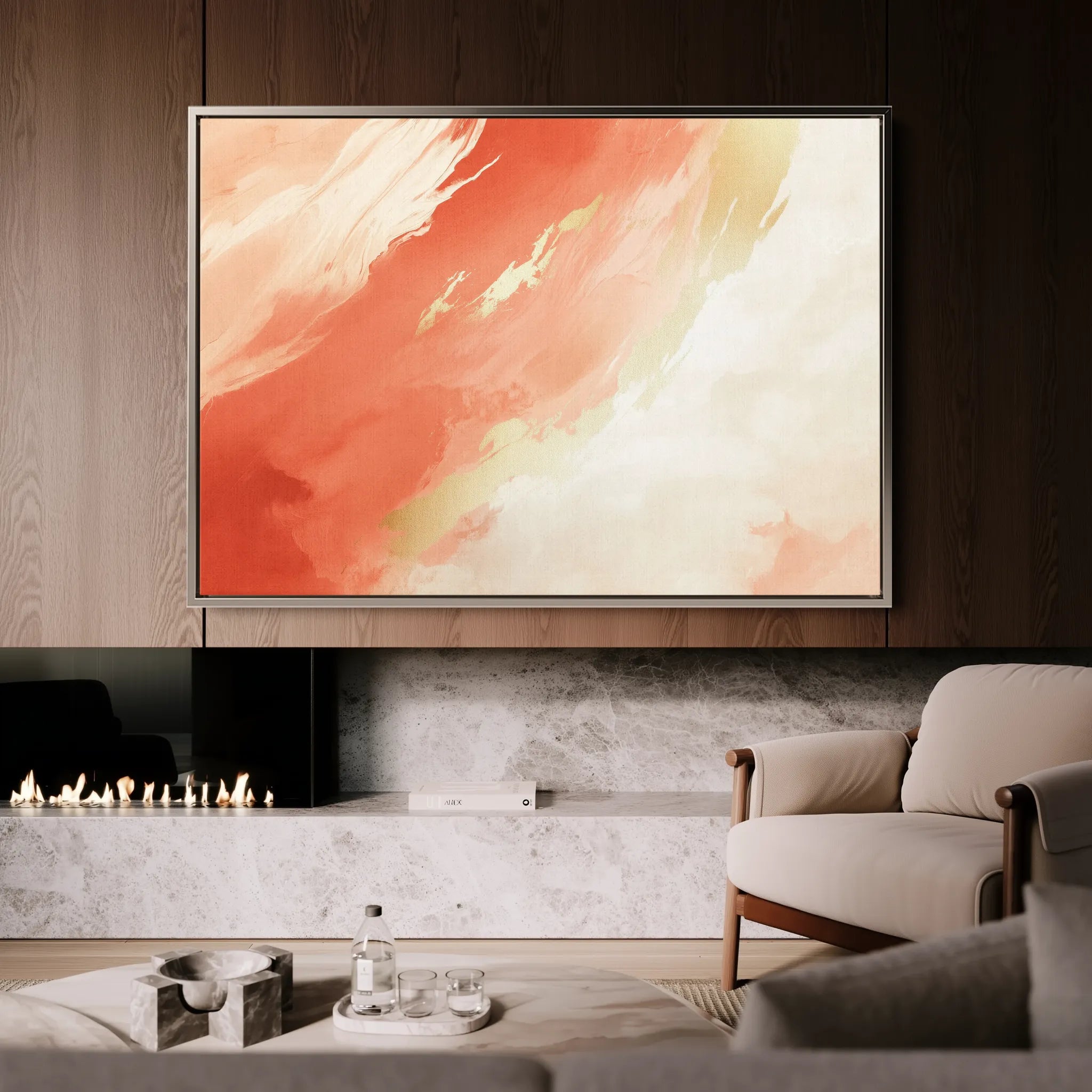 Abstract Canvas Wall Art WAD362-A 90 x 60 cm / Stretched on hidden frame