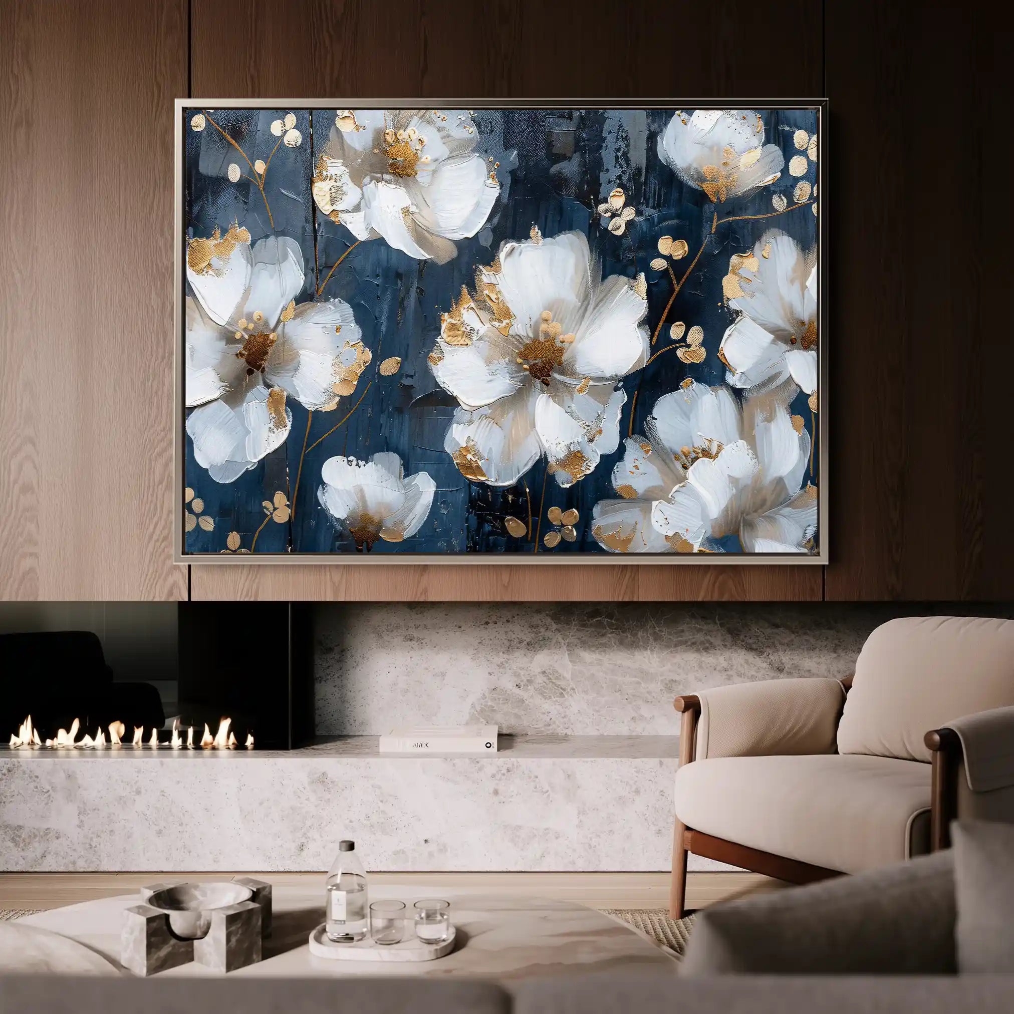 Floral Canvas Wall Art WAD362-F 90 x 60 cm / Stretched on hidden frame