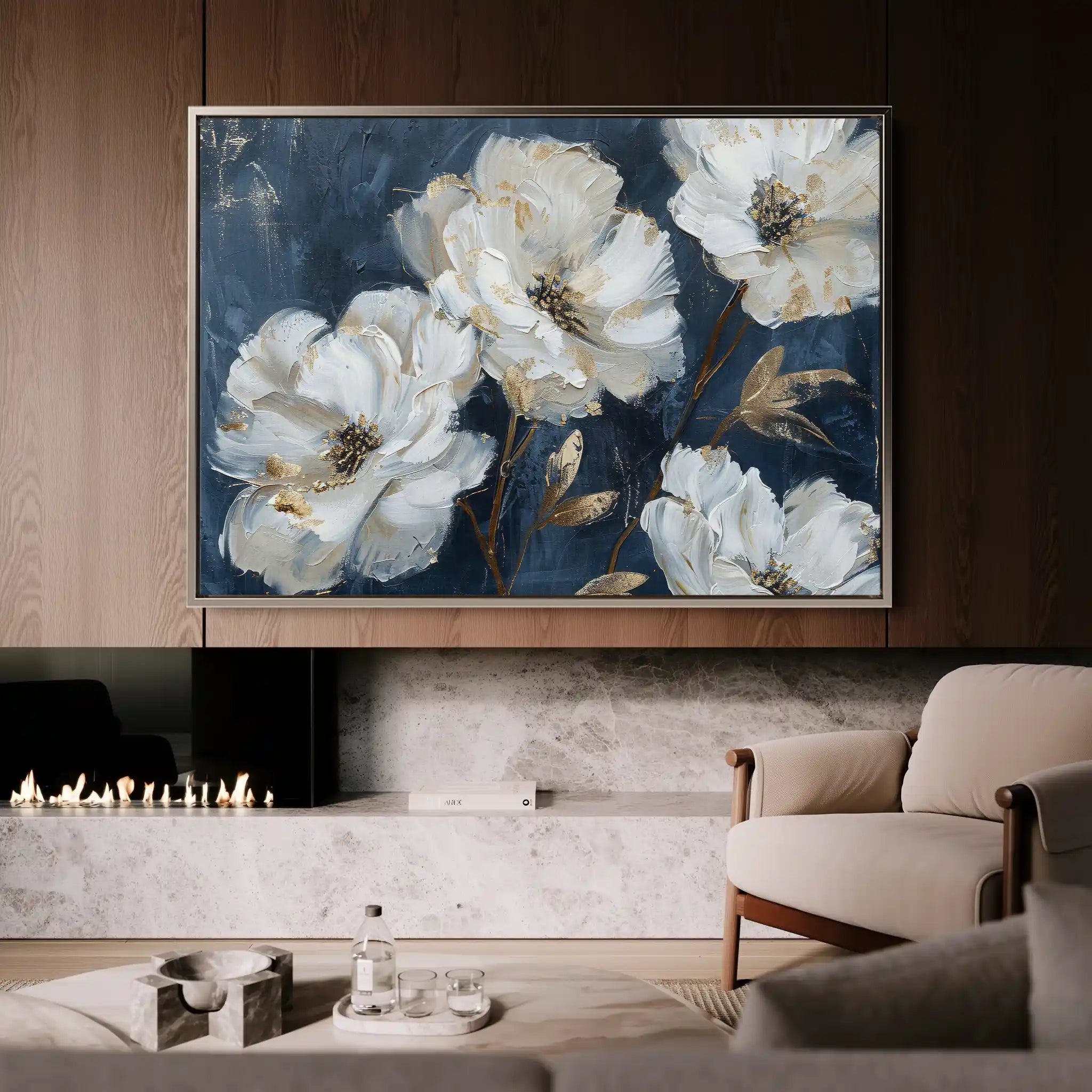 Floral Canvas Wall Art WAD363-F 90 x 60 cm / Stretched on hidden frame