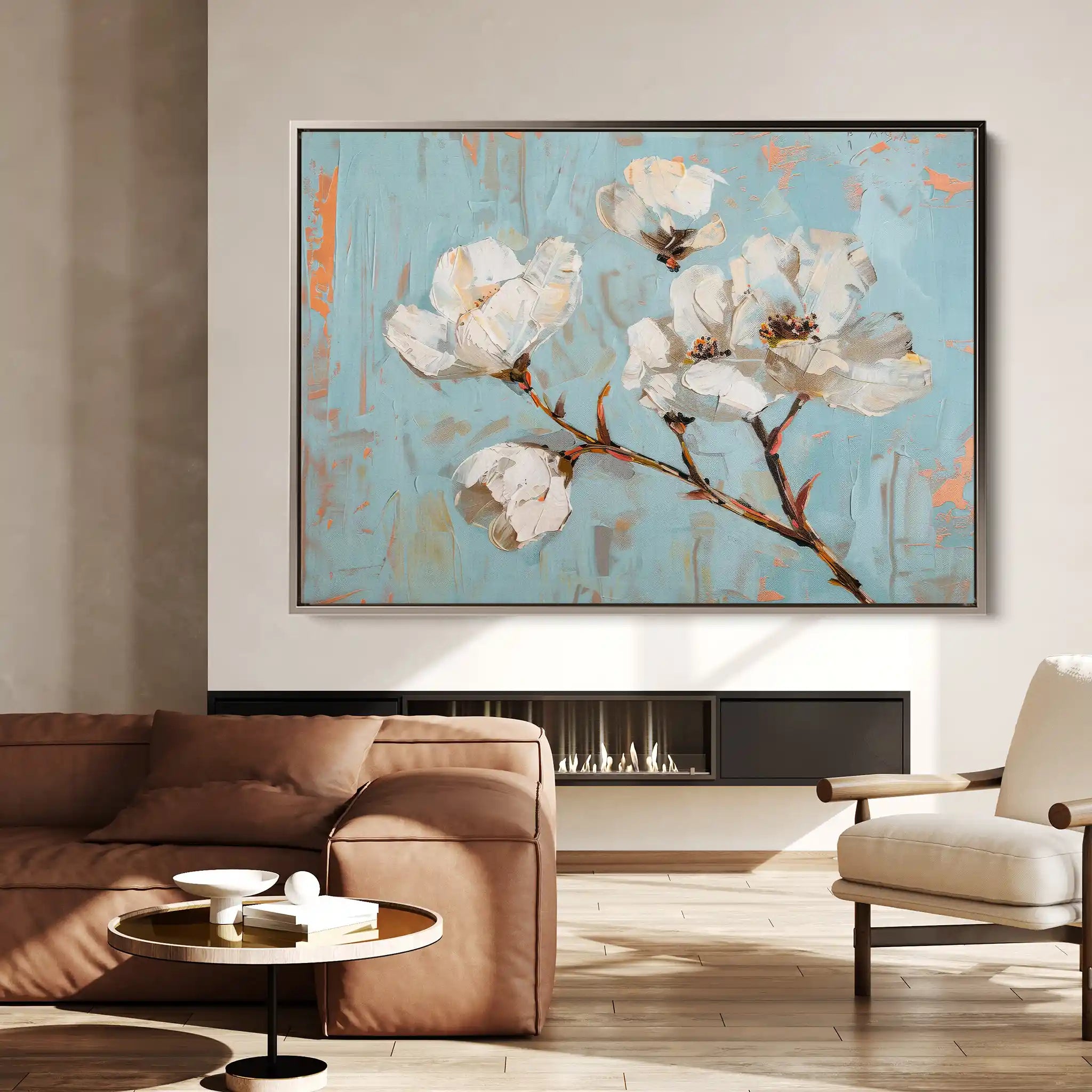 Floral Canvas Wall Art WAD364-F 90 x 60 cm / Stretched on hidden frame