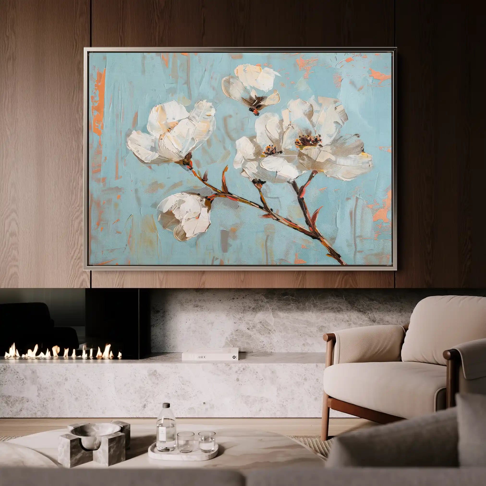 Floral Canvas Wall Art WAD364-F 90 x 60 cm / Stretched on hidden frame