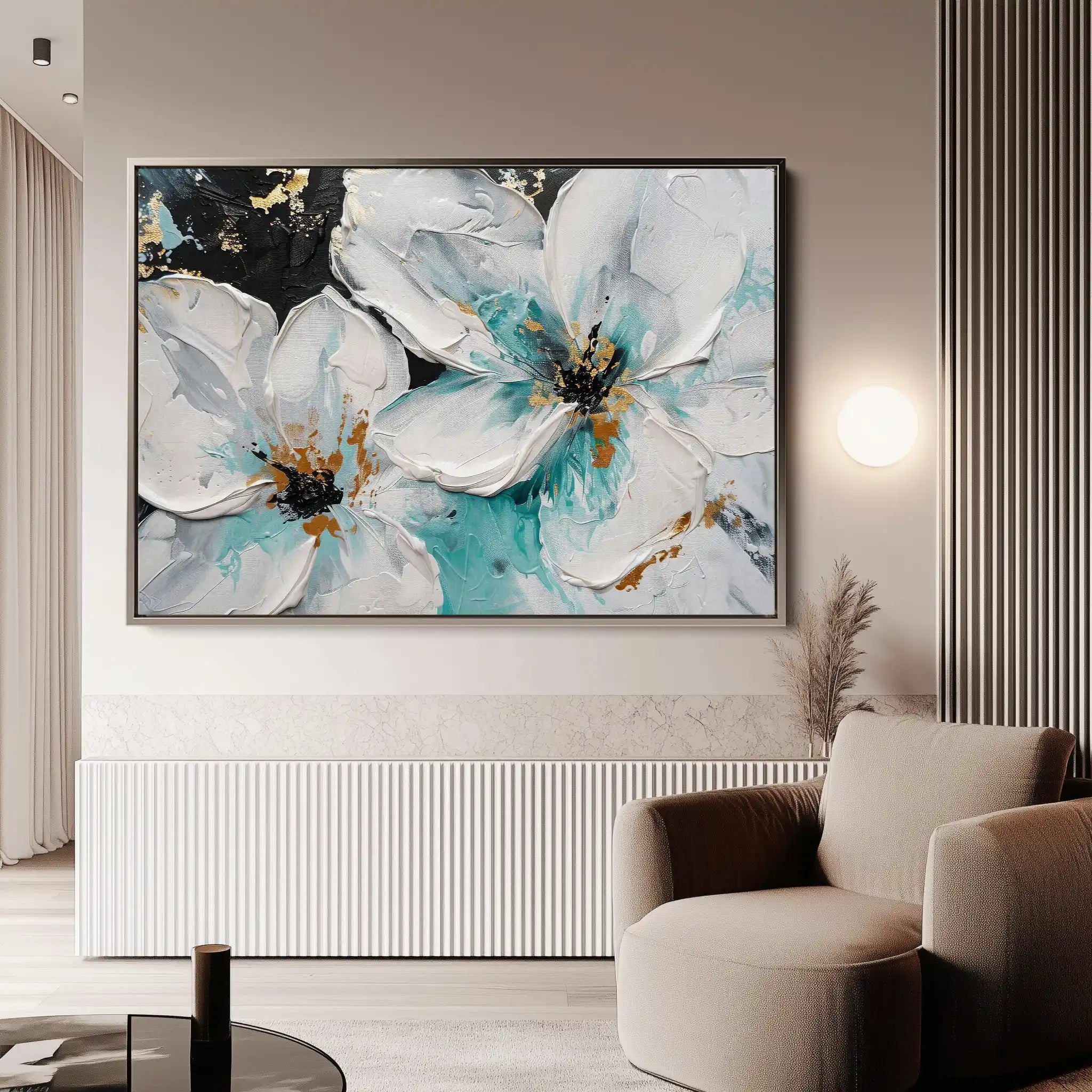 Floral Canvas Wall Art WAD365-F 90 x 60 cm / Stretched on hidden frame