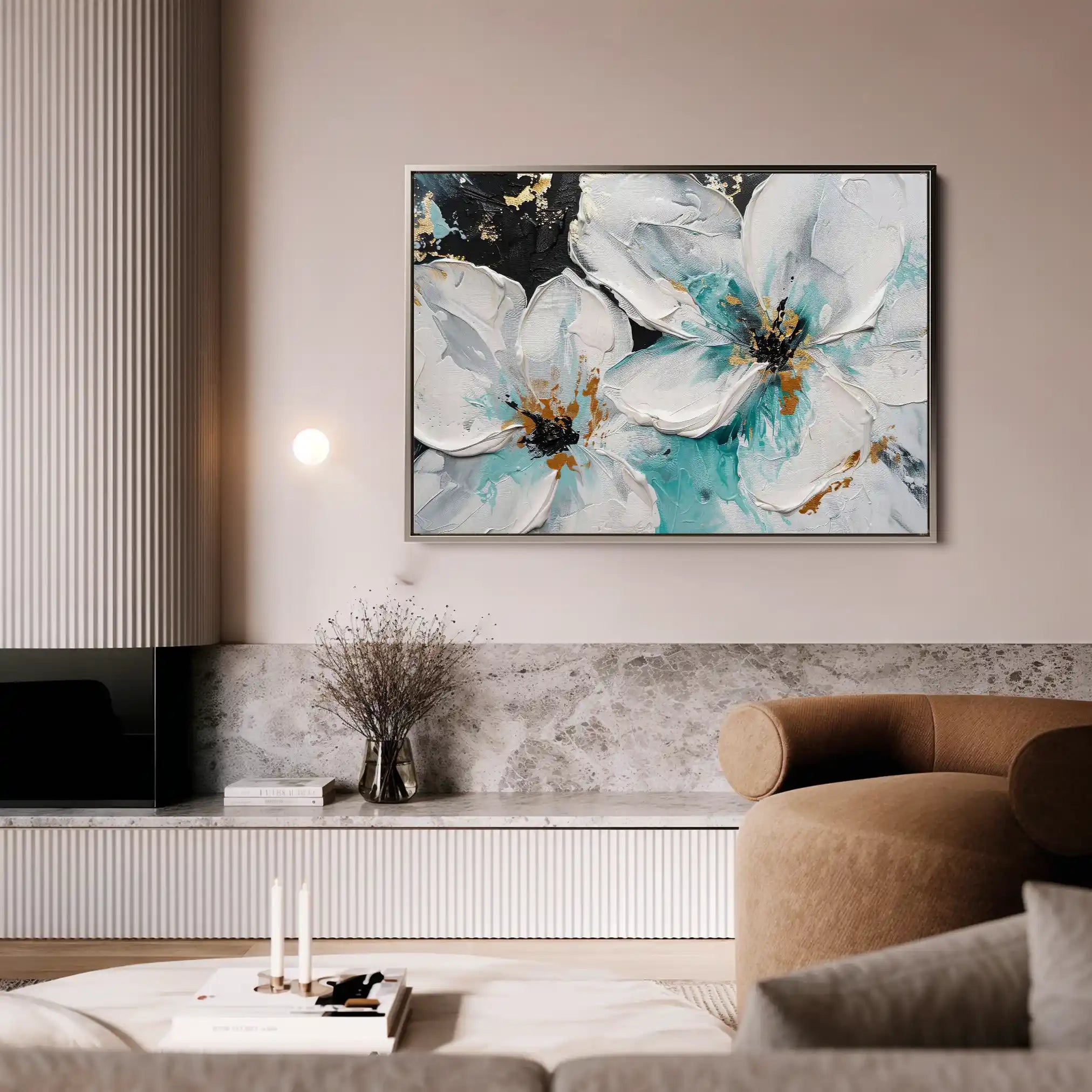Floral Canvas Wall Art WAD365-F 90 x 60 cm / Stretched on hidden frame