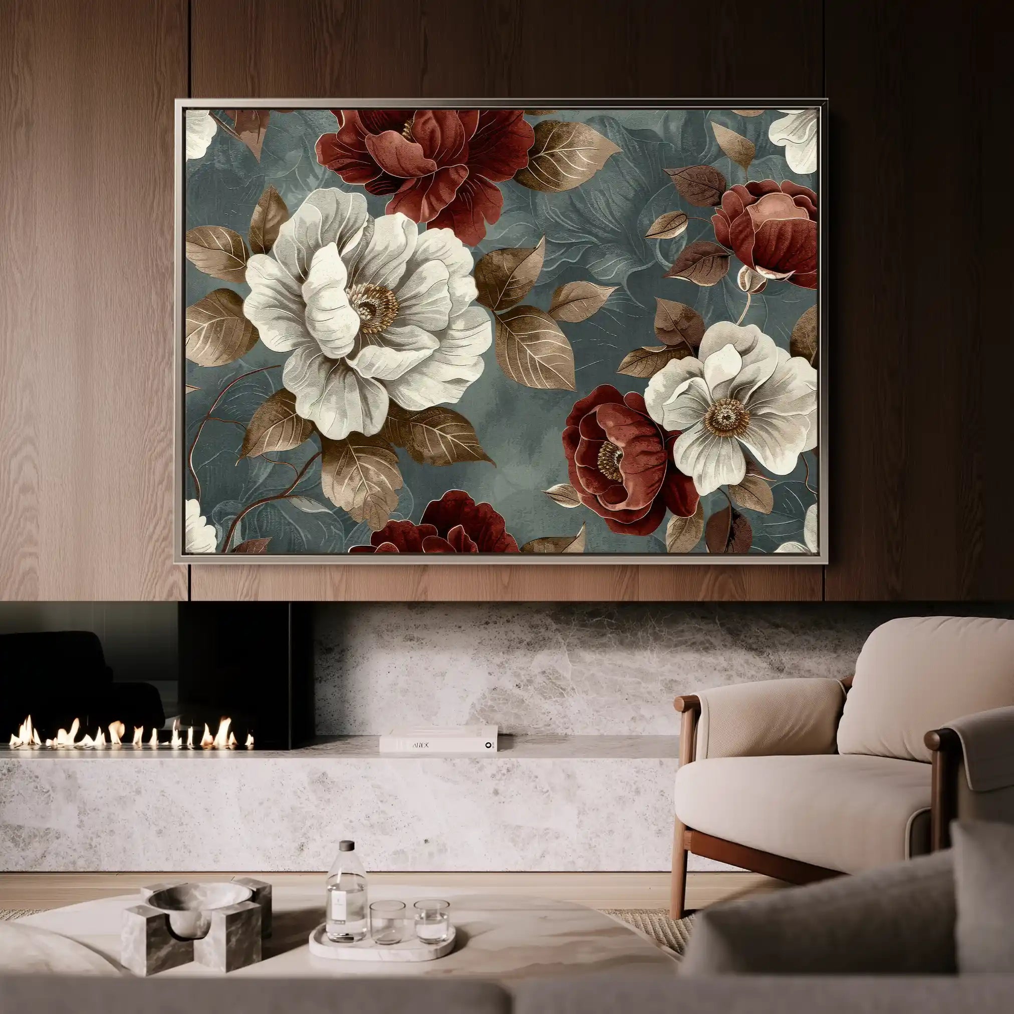 Floral Canvas Wall Art WAD368-F 90 x 60 cm / Stretched on hidden frame