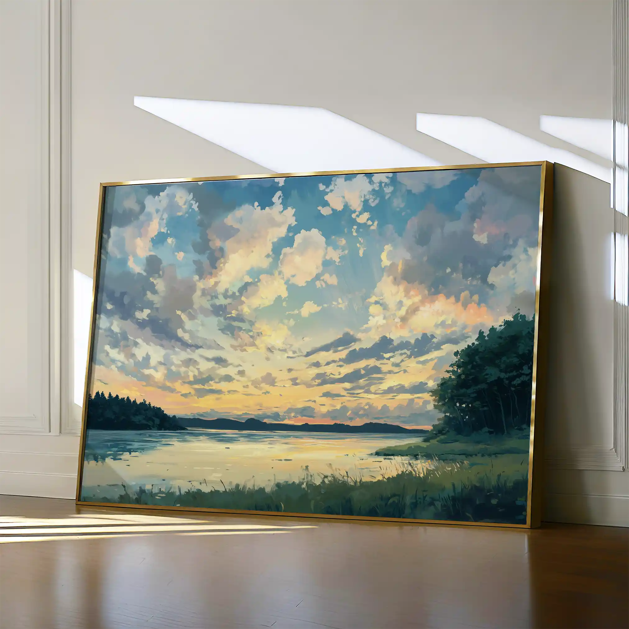 Landscape 369 Canvas Art 90 x 60 cm / Stretched on hidden frame