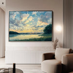 Landscape 369 Canvas Art 90 x 60 cm / Stretched on hidden frame