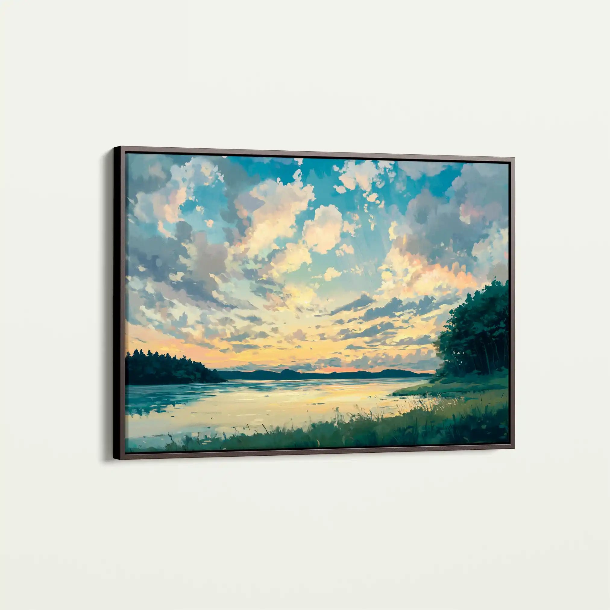 Landscape 369 Canvas Art 90 x 60 cm / Stretched on hidden frame