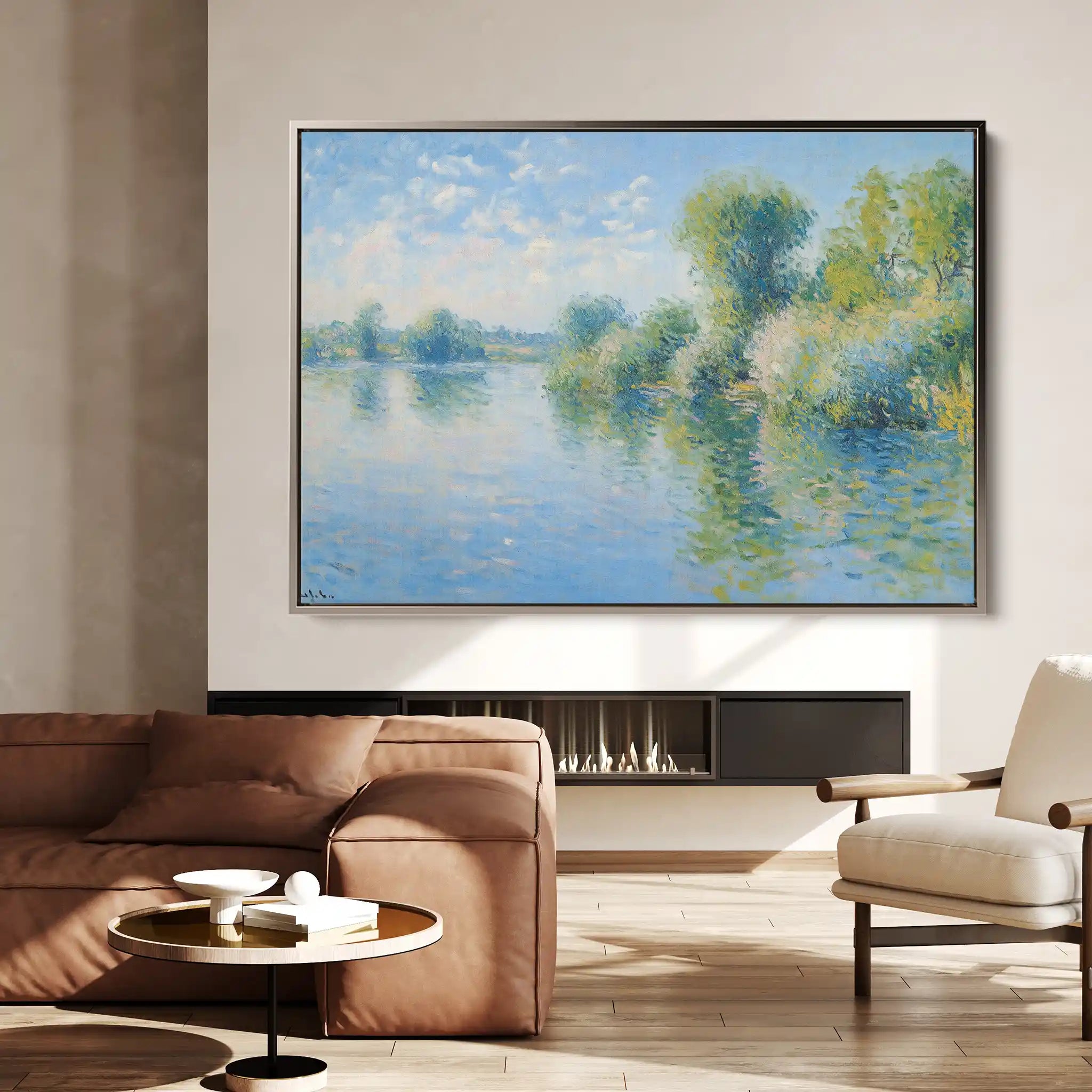 Landscape 370 Canvas Art 90 x 60 cm / Stretched on hidden frame
