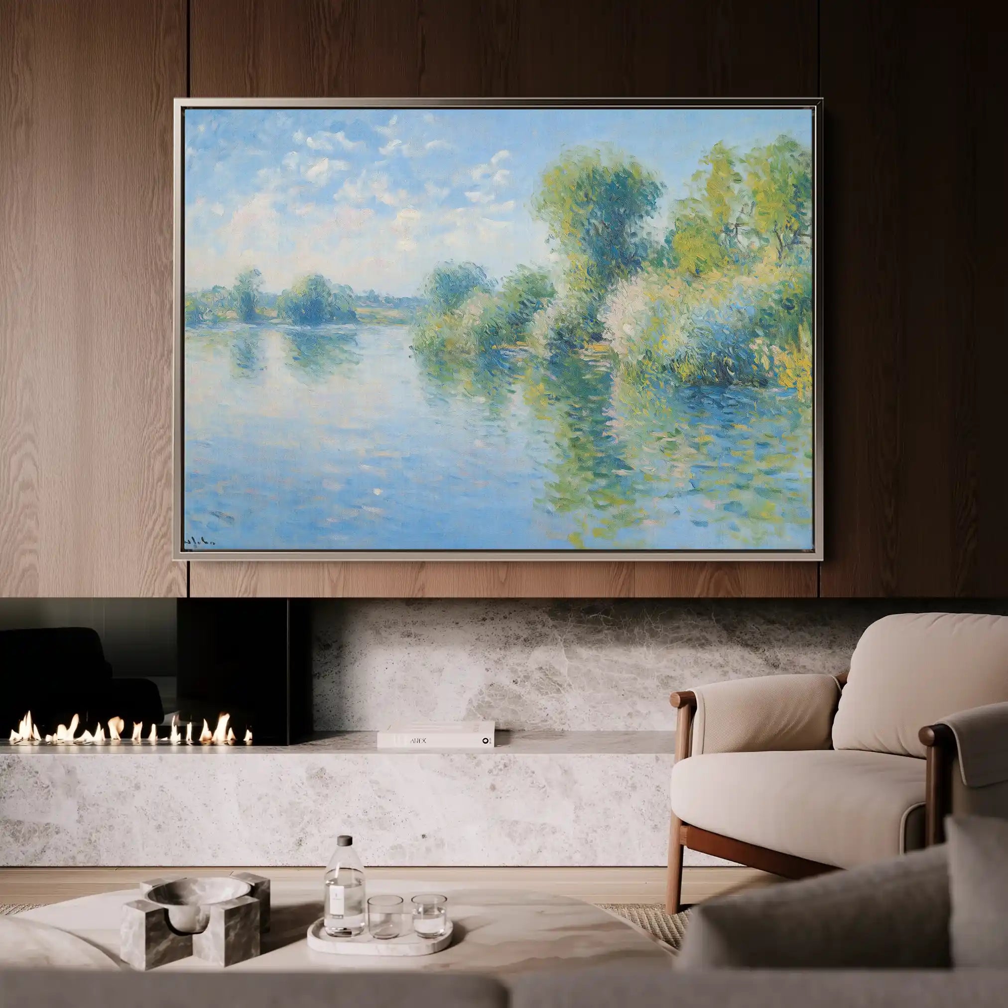 Landscape 370 Canvas Art 90 x 60 cm / Stretched on hidden frame