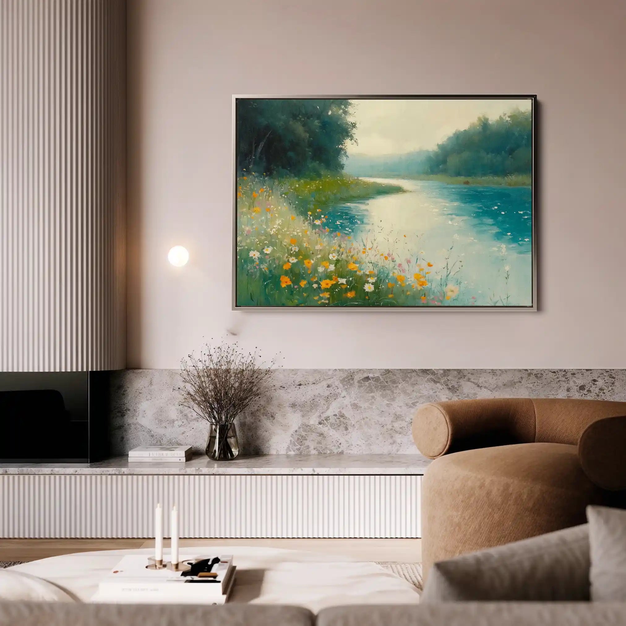 Landscape 371 Canvas Art 90 x 60 cm / Stretched on hidden frame