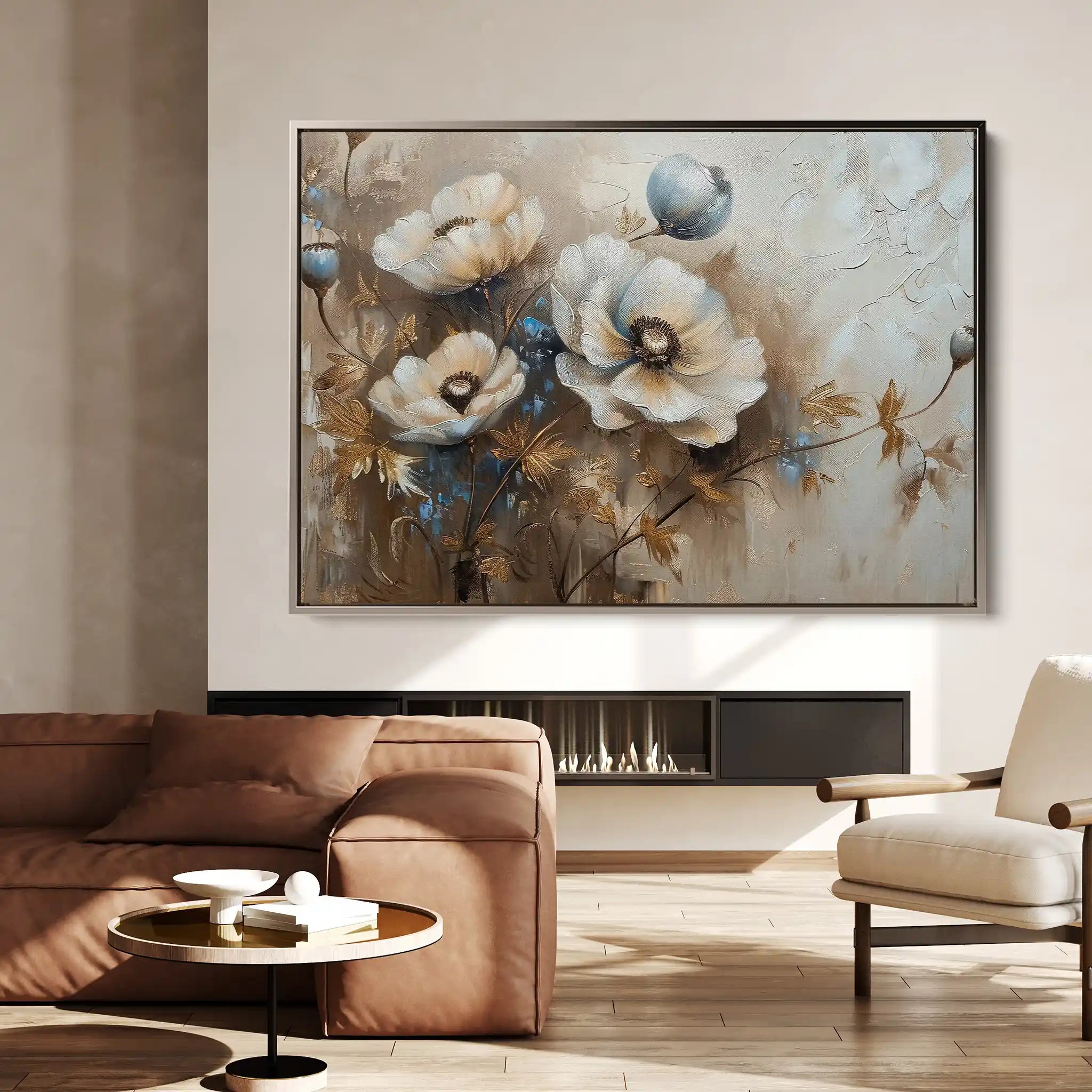 Floral Canvas Wall Art WAD373-F 90 x 60 cm / Stretched on hidden frame