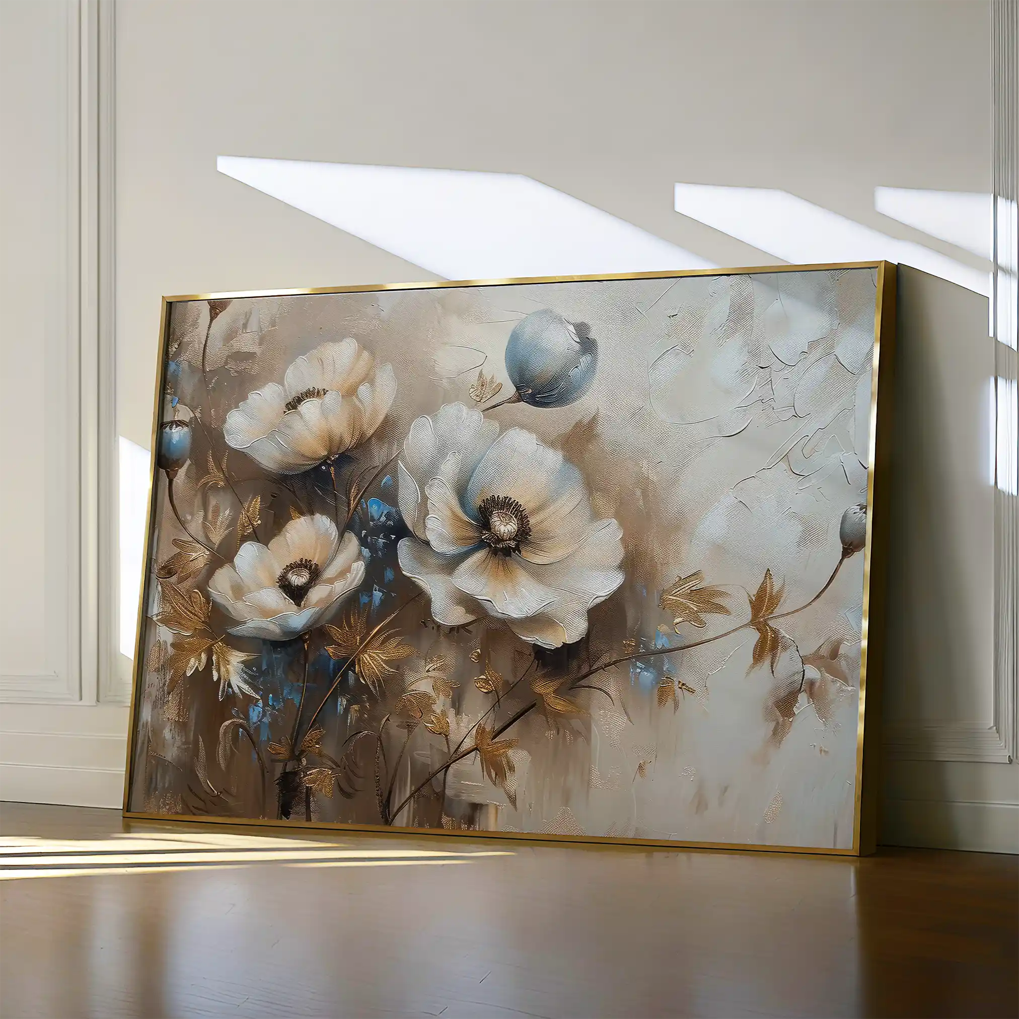 Floral Canvas Wall Art WAD373-F 90 x 60 cm / Stretched on hidden frame