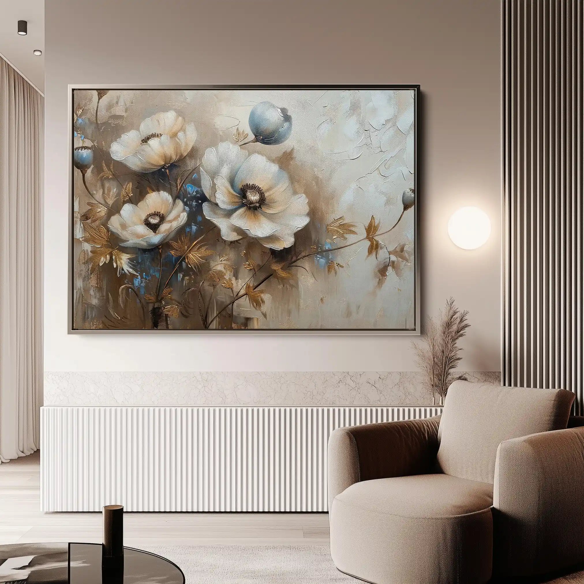Floral Canvas Wall Art WAD373-F 90 x 60 cm / Stretched on hidden frame