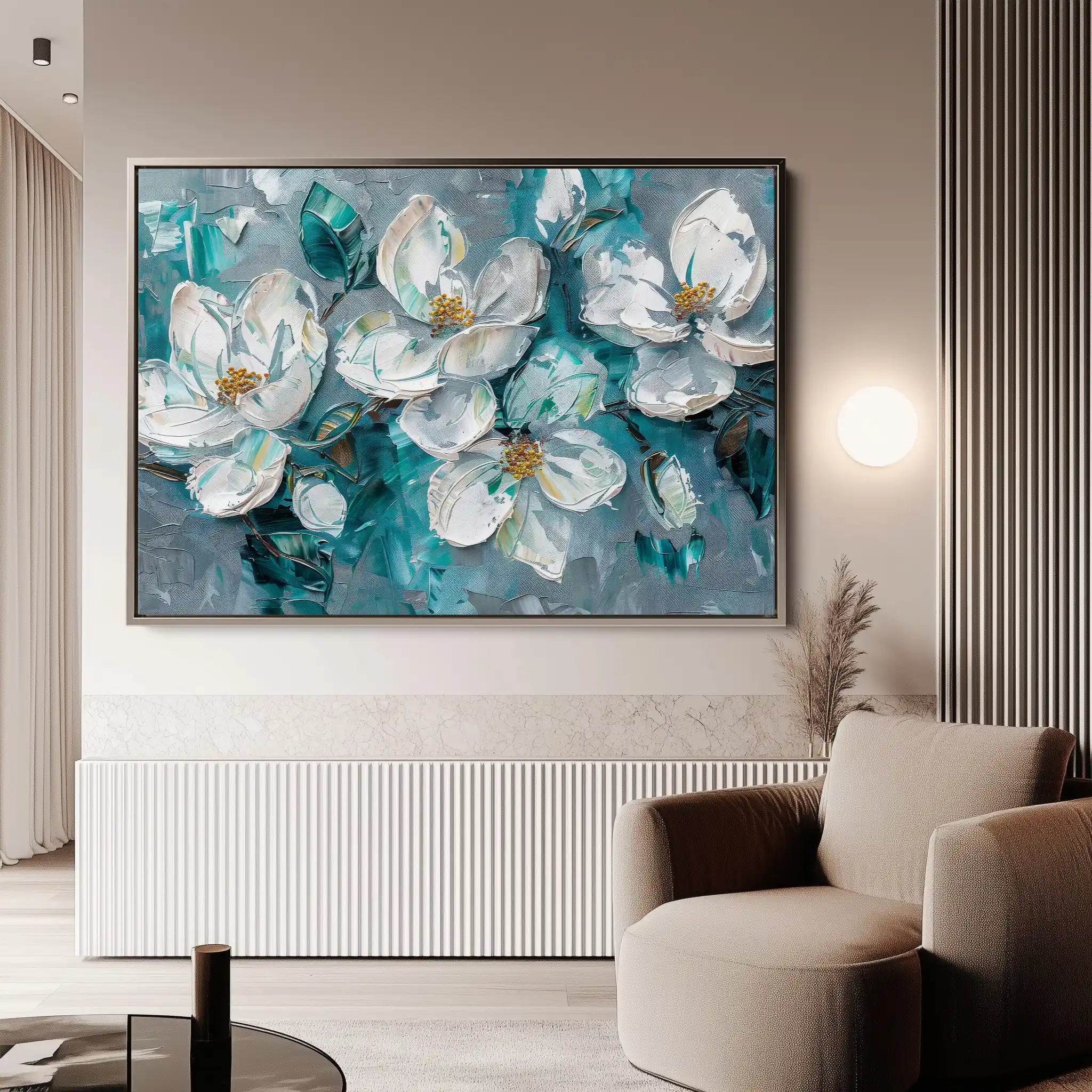 Floral Canvas Wall Art WAD374-F 90 x 60 cm / Stretched on hidden frame