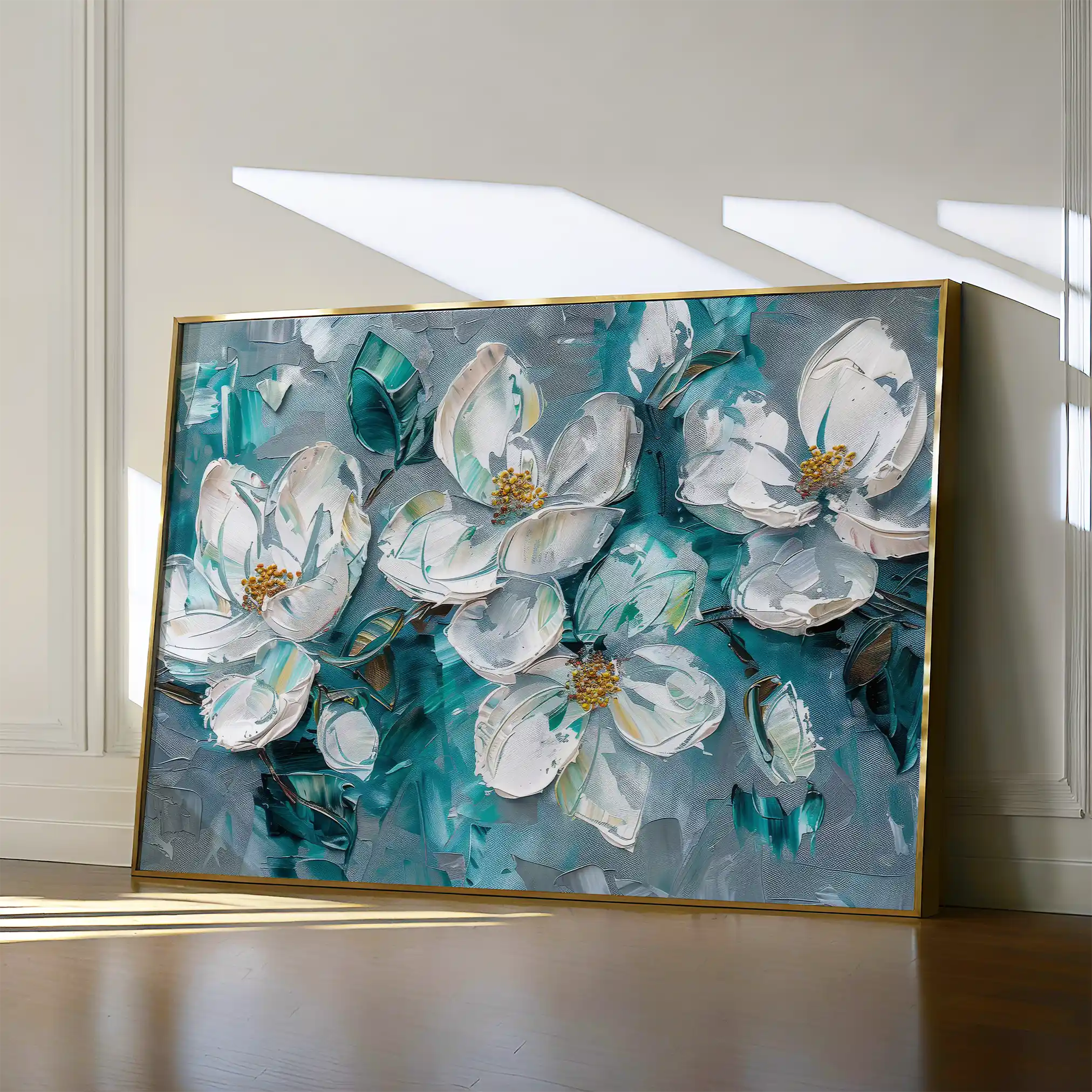 Floral Canvas Wall Art WAD374-F 90 x 60 cm / Stretched on hidden frame