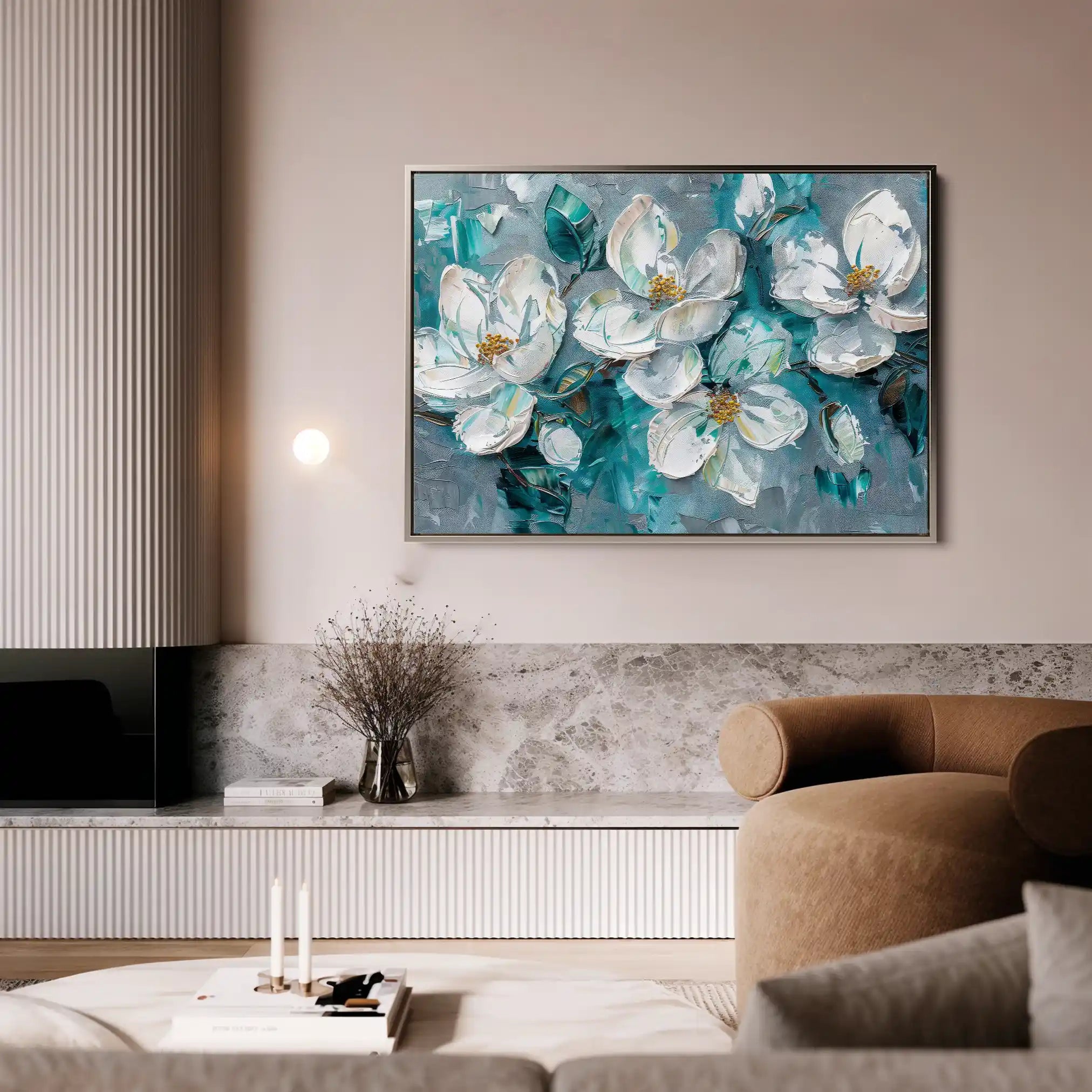Floral Canvas Wall Art WAD374-F 90 x 60 cm / Stretched on hidden frame