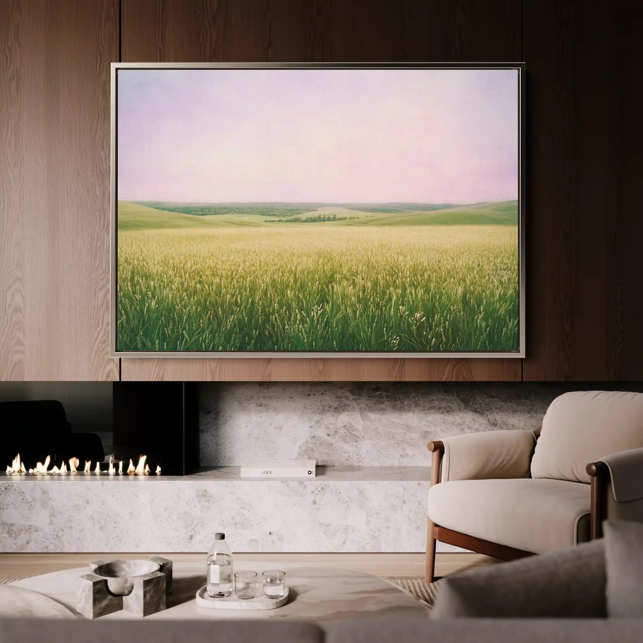 Landscape 374 Canvas Art 90 x 60 cm / Stretched on hidden frame