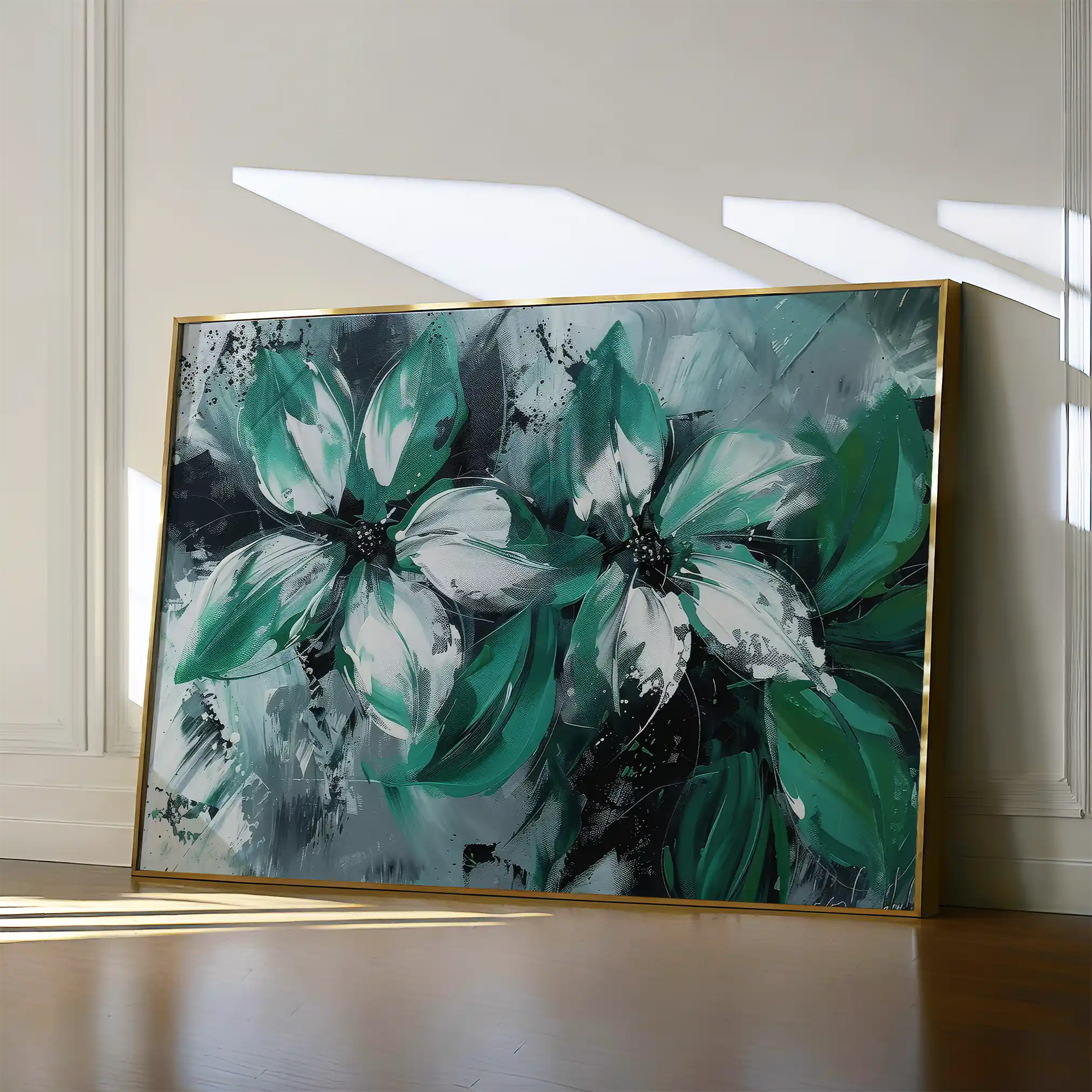 Floral Canvas Wall Art WAD375-F 90 x 60 cm / Stretched on hidden frame