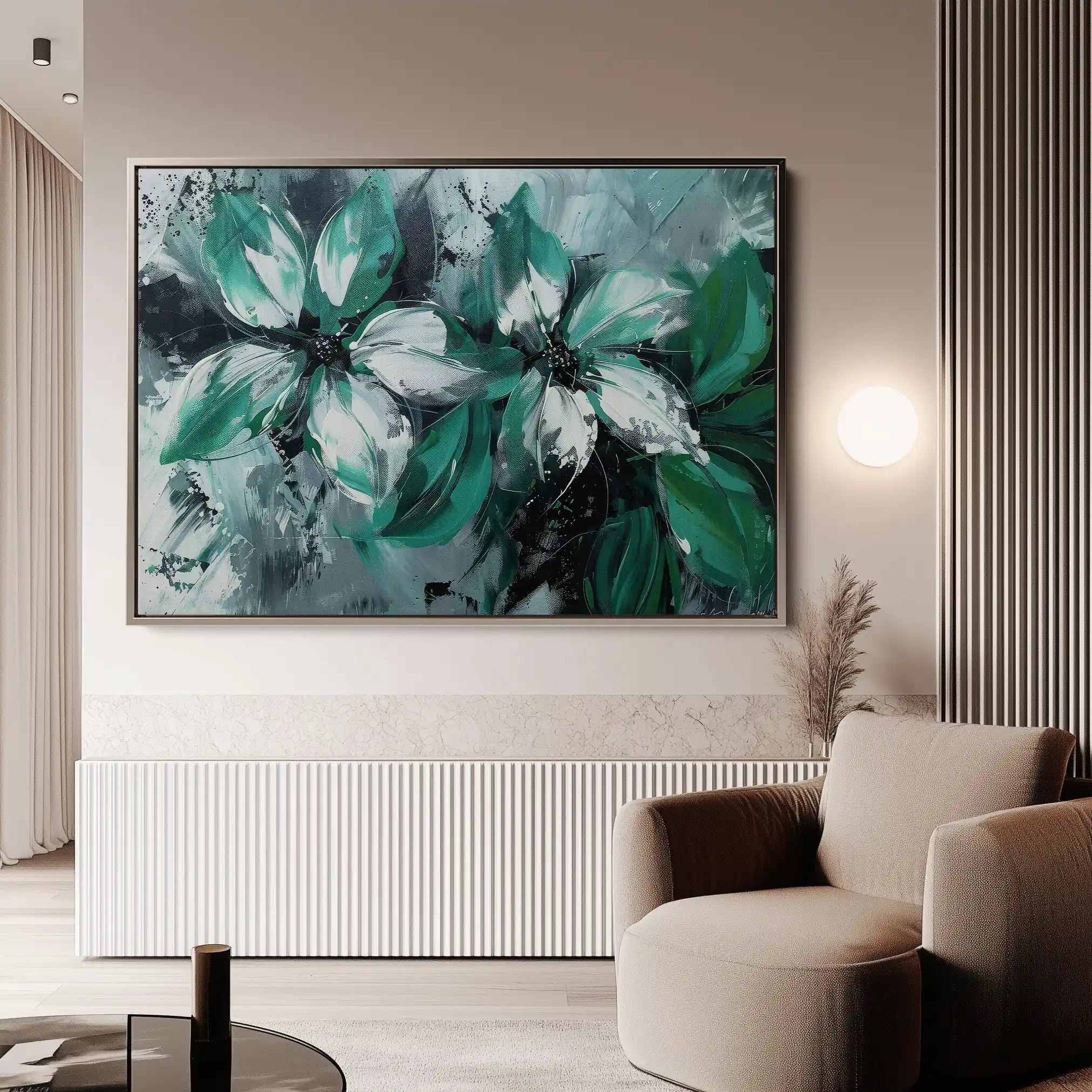 Floral Canvas Wall Art WAD375-F 90 x 60 cm / Stretched on hidden frame