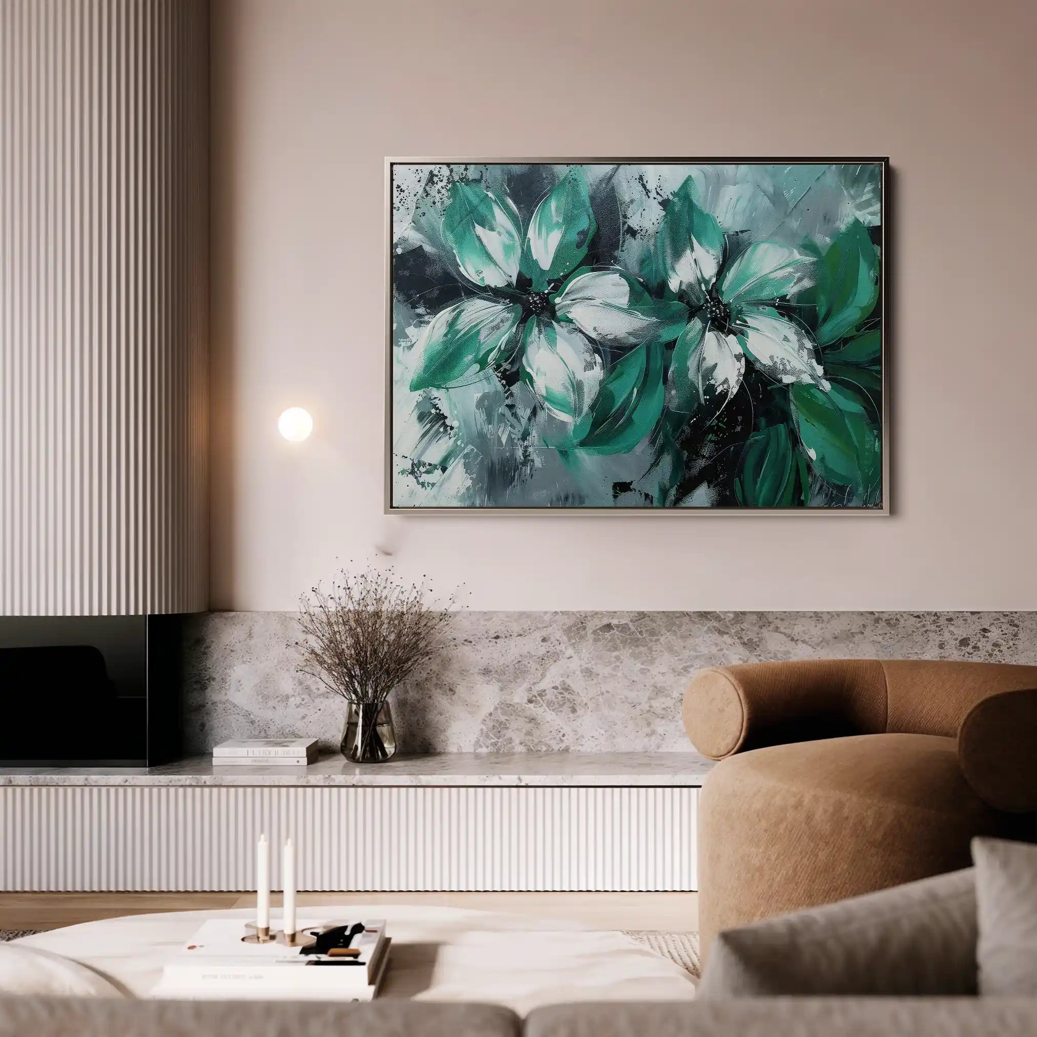 Floral Canvas Wall Art WAD375-F 90 x 60 cm / Stretched on hidden frame
