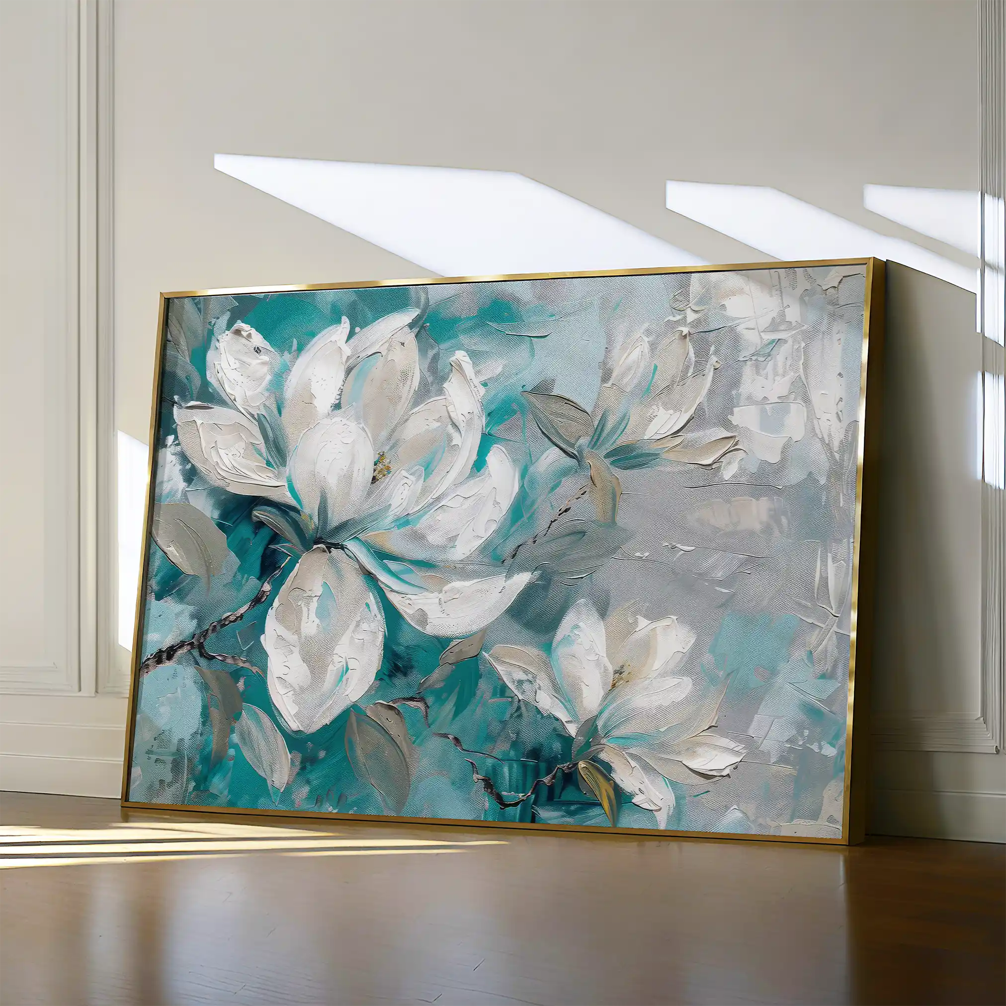 Floral Canvas Wall Art WAD377-F 90 x 60 cm / Stretched on hidden frame