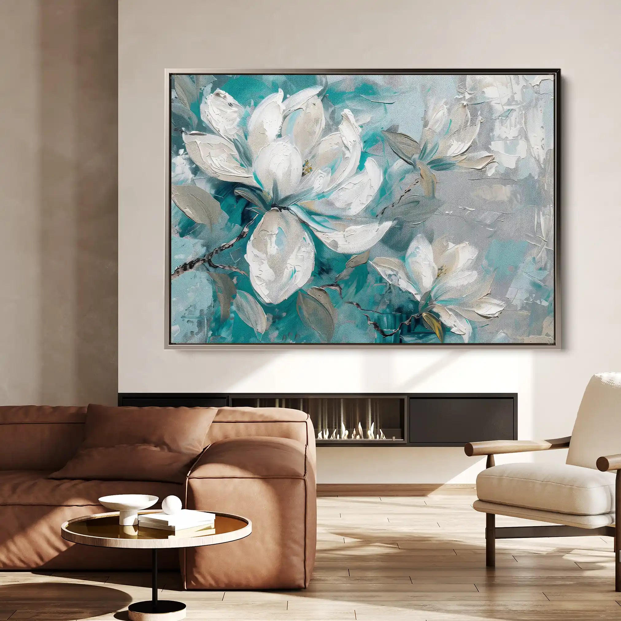 Floral Canvas Wall Art WAD377-F 90 x 60 cm / Stretched on hidden frame