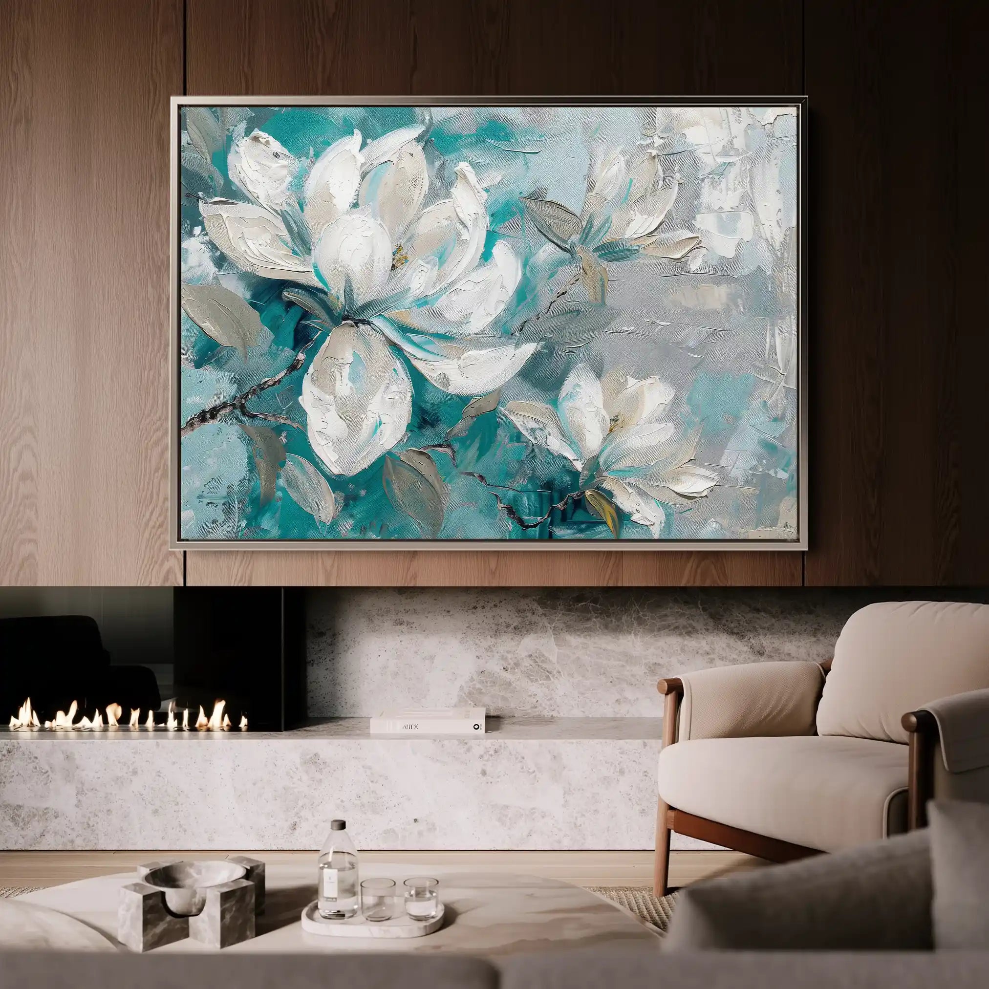 Floral Canvas Wall Art WAD377-F 90 x 60 cm / Stretched on hidden frame