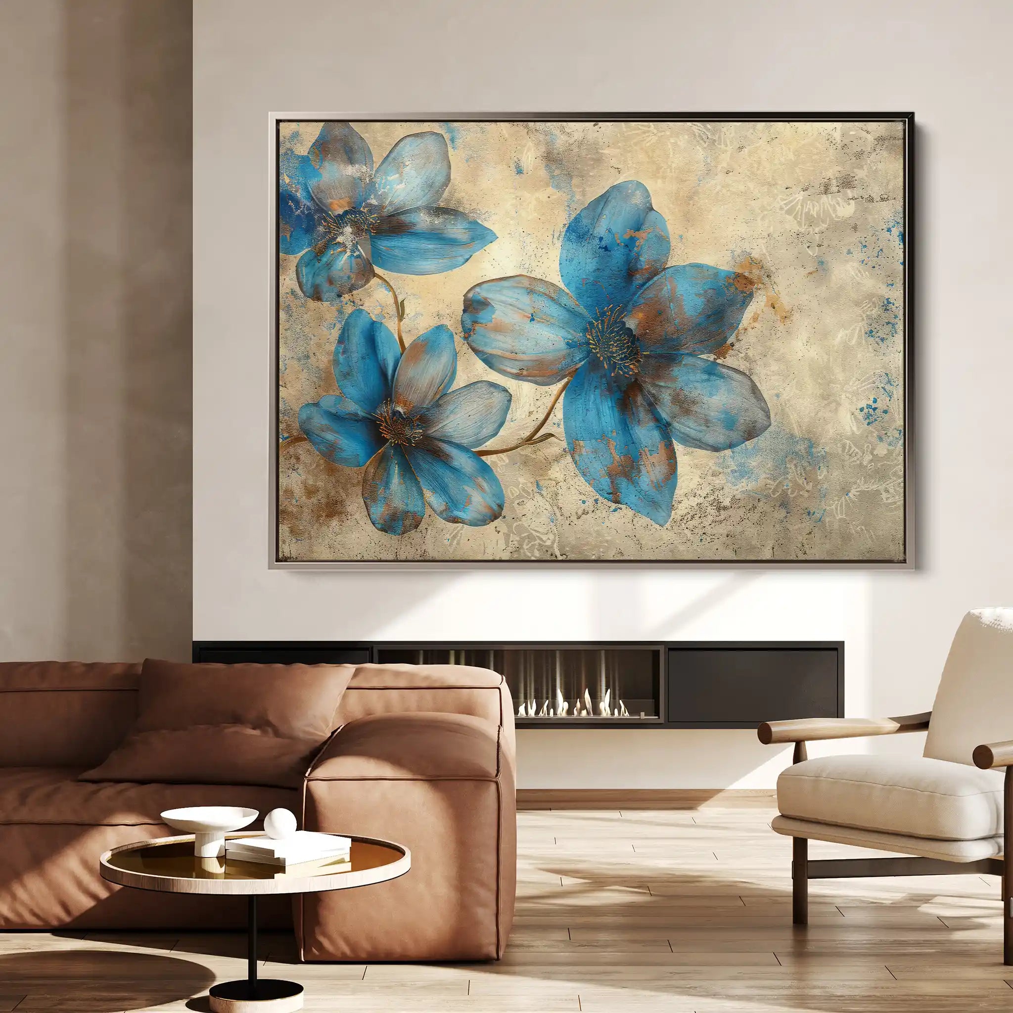 Floral Canvas Wall Art WAD379-F 90 x 60 cm / Stretched on hidden frame