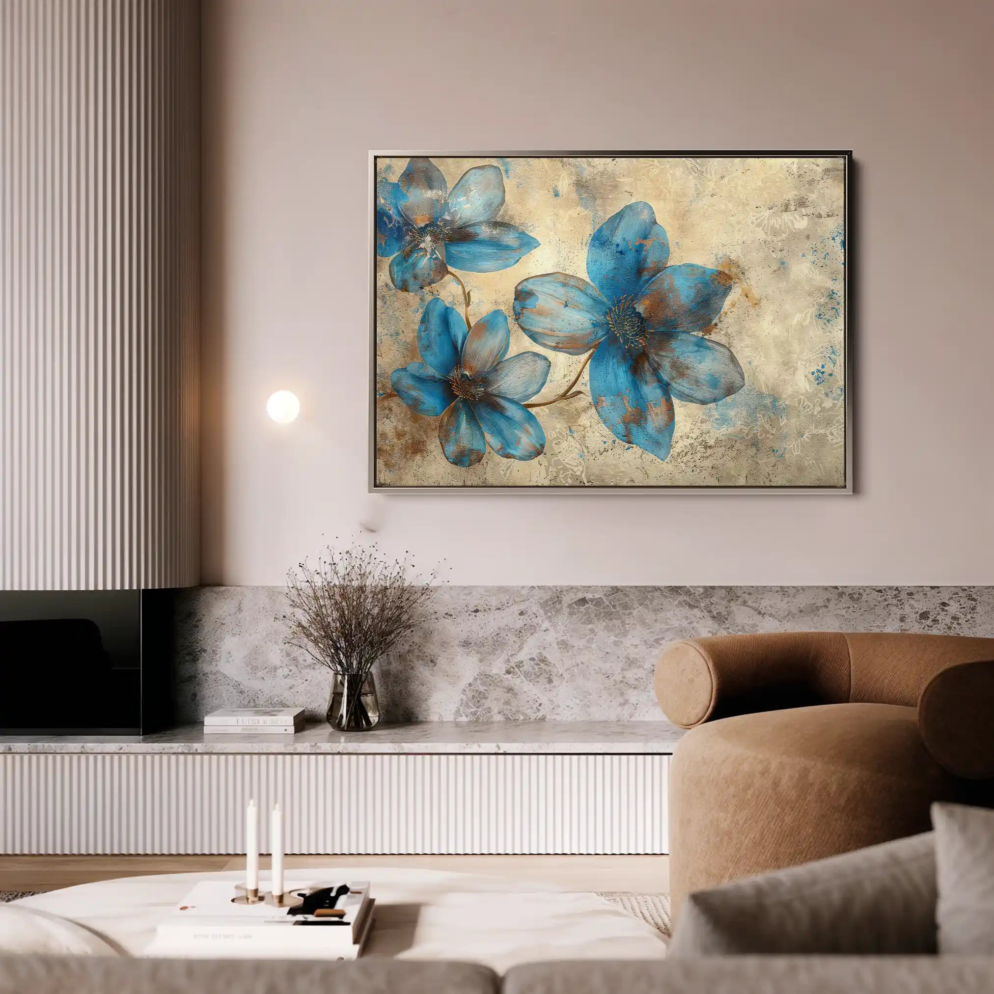 Floral Canvas Wall Art WAD379-F 90 x 60 cm / Stretched on hidden frame
