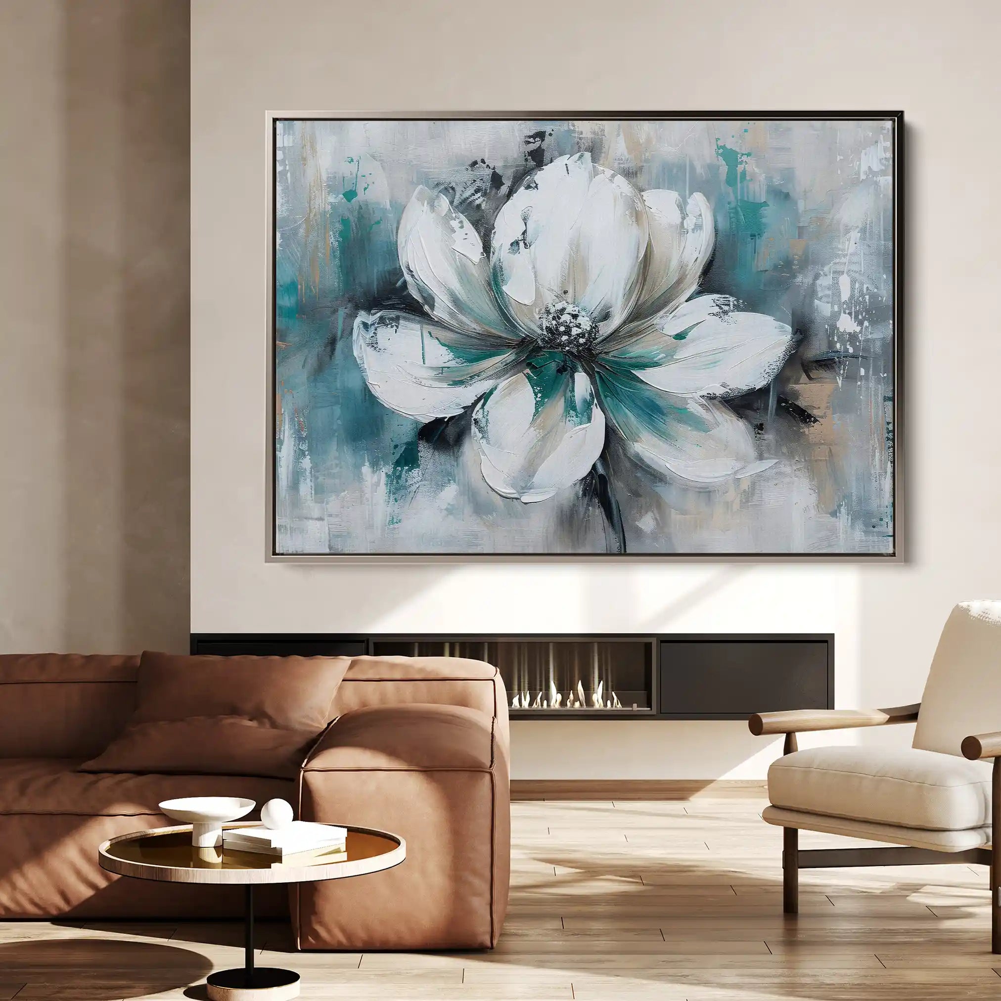 Floral Canvas Wall Art WAD381-F 90 x 60 cm / Stretched on hidden frame