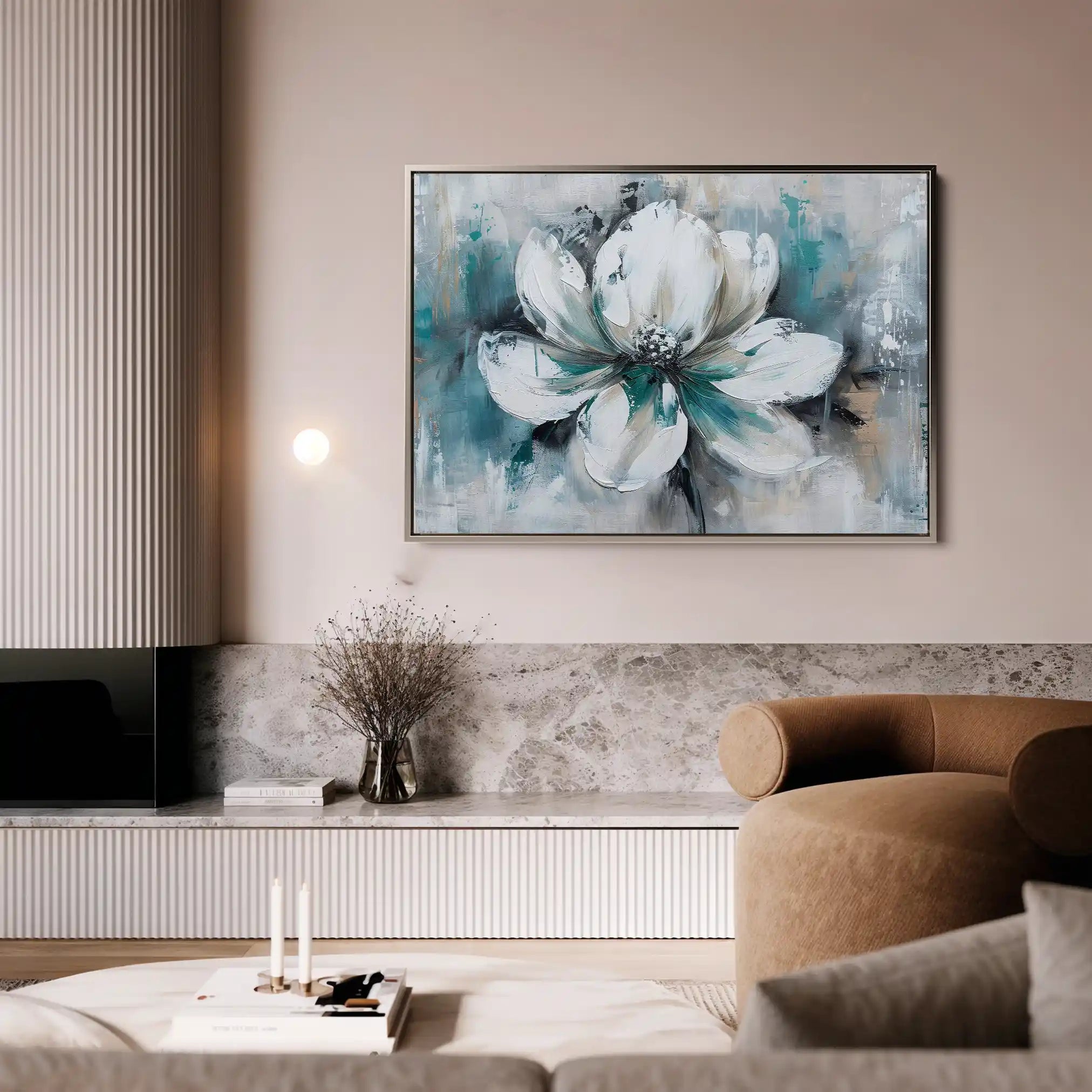 Floral Canvas Wall Art WAD381-F 90 x 60 cm / Stretched on hidden frame
