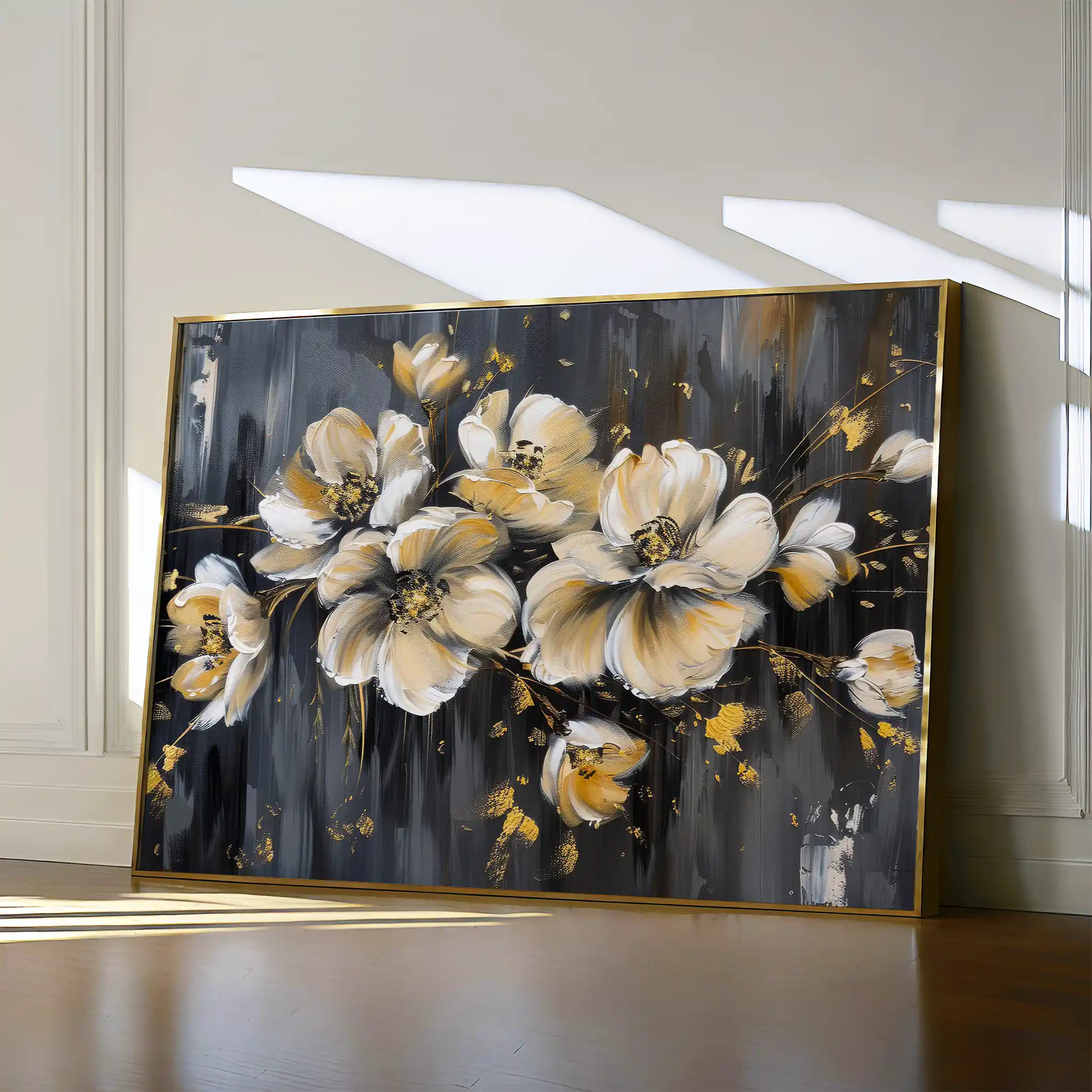 Floral Canvas Wall Art WAD384-F 90 x 60 cm / Stretched on hidden frame
