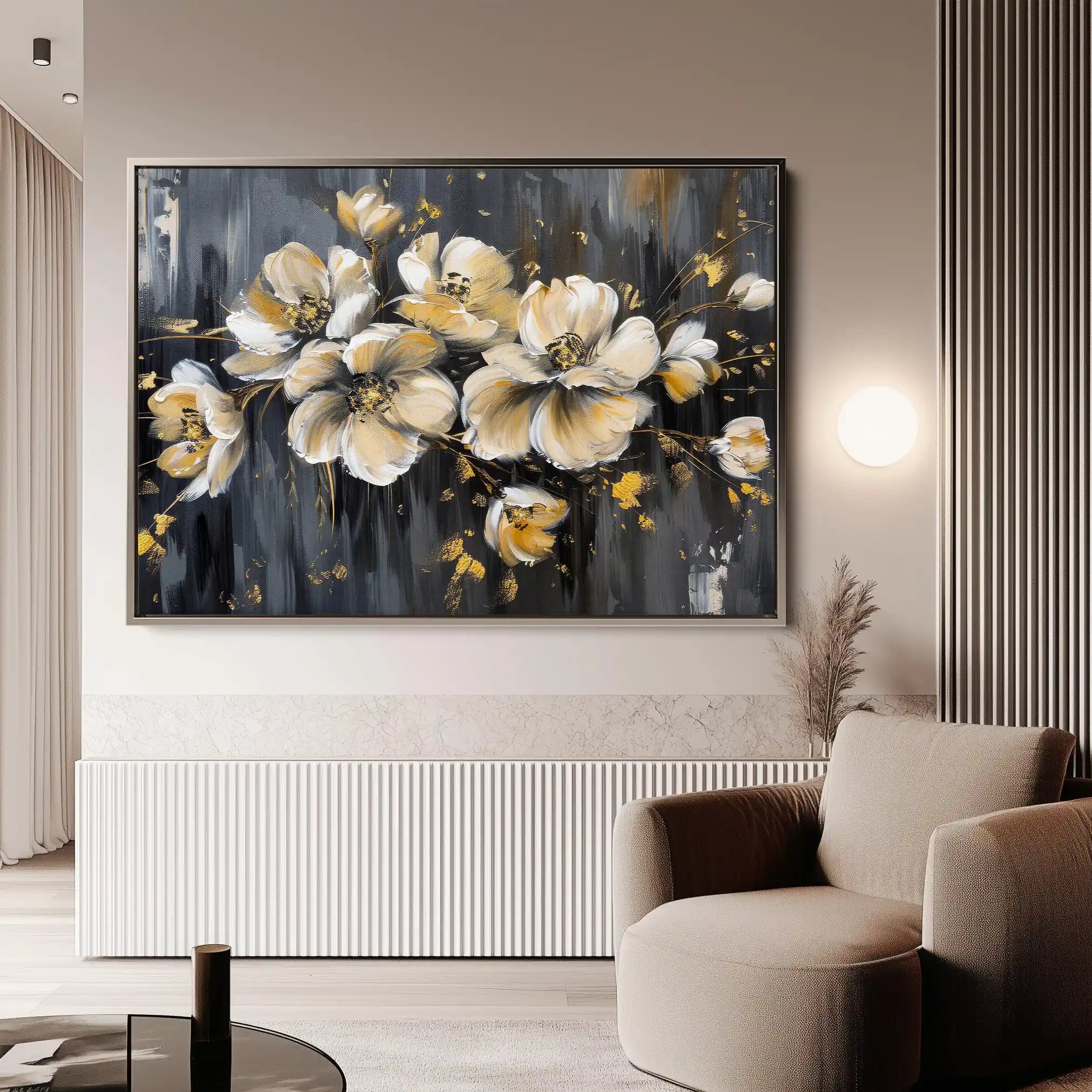 Floral Canvas Wall Art WAD384-F 90 x 60 cm / Stretched on hidden frame