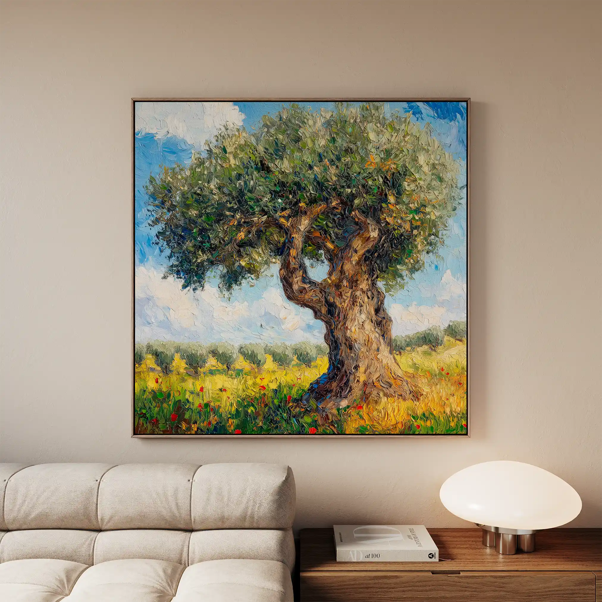 Landscape 385 Canvas Art 80 x 80 cm / Stretched on hidden frame